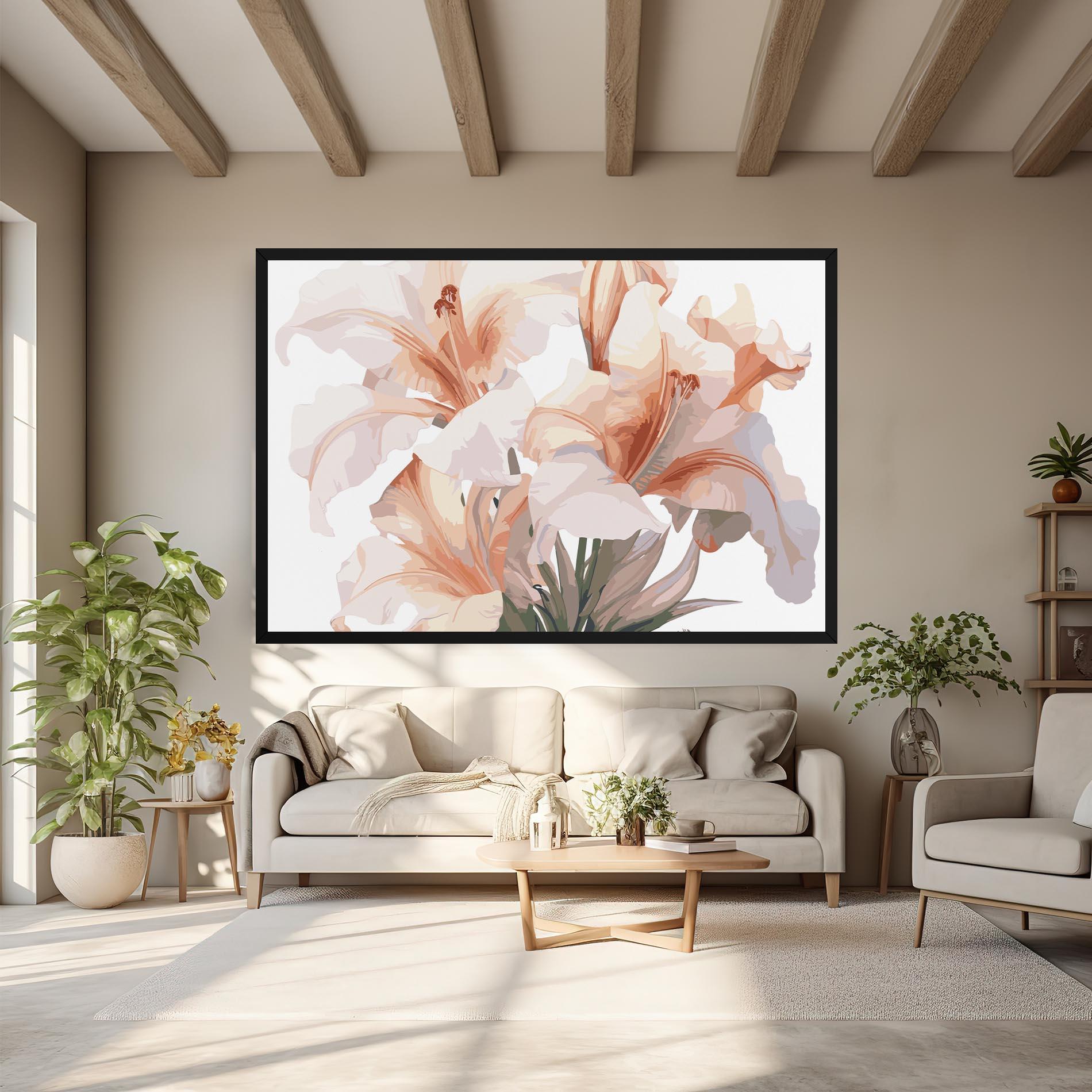 Vászonkép Light Orange Iris mockup 6