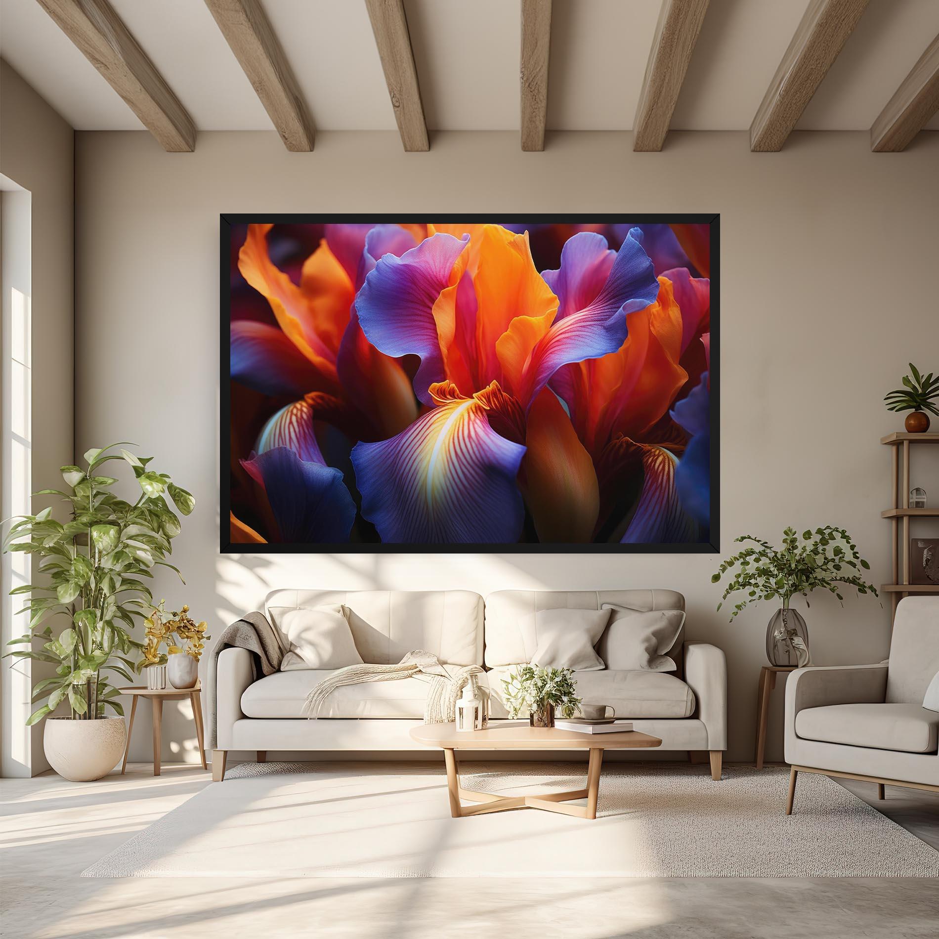 Vászonkép Orange Purple Iris mockup 6