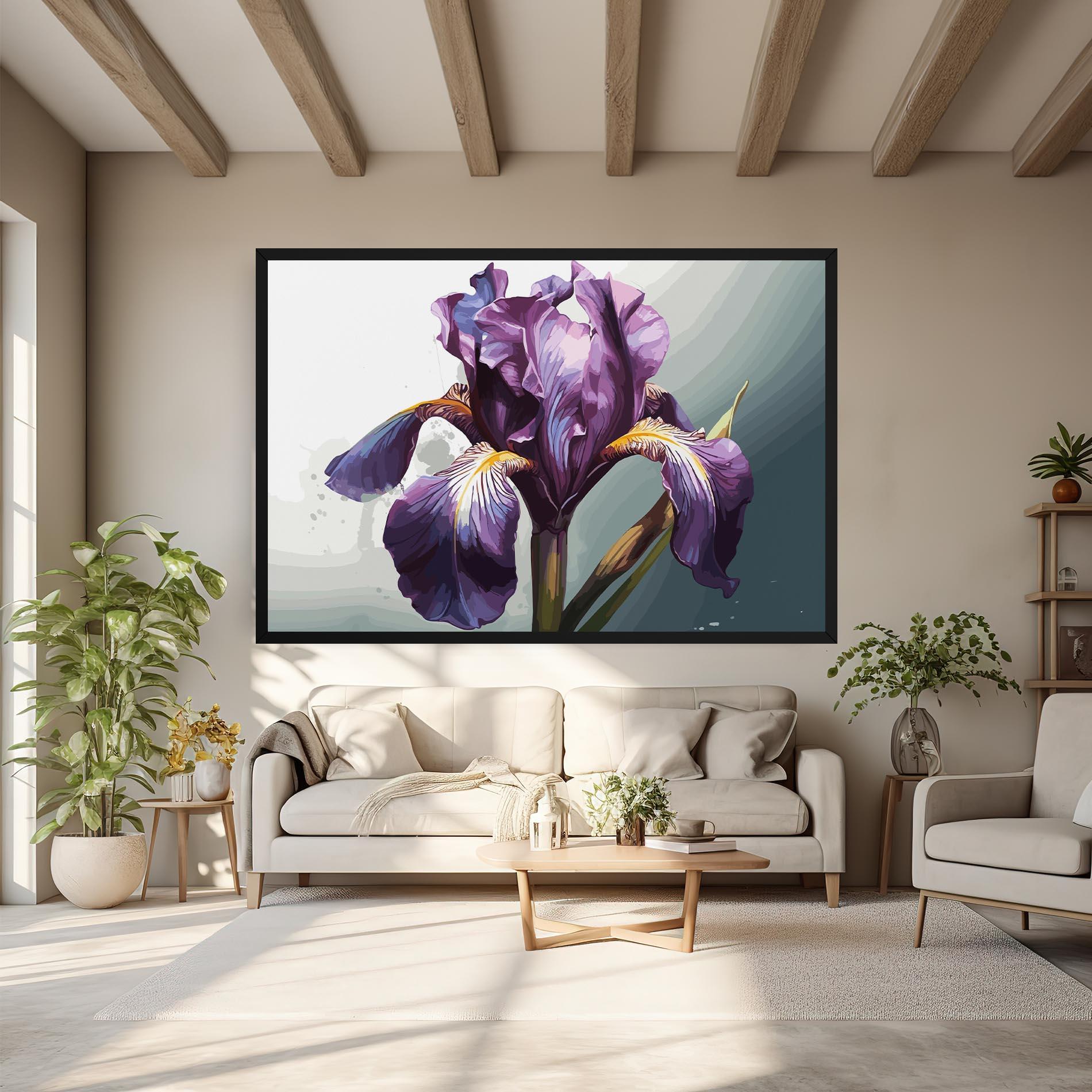 Vászonkép Purple Blue Iris mockup 6