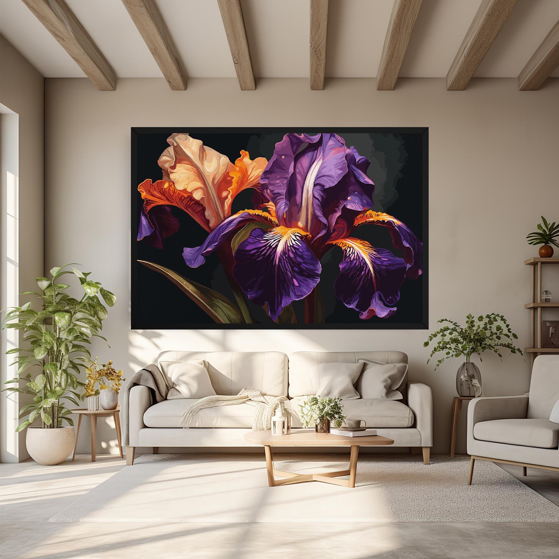 Vászonkép Purple Orange Iris mockup 6