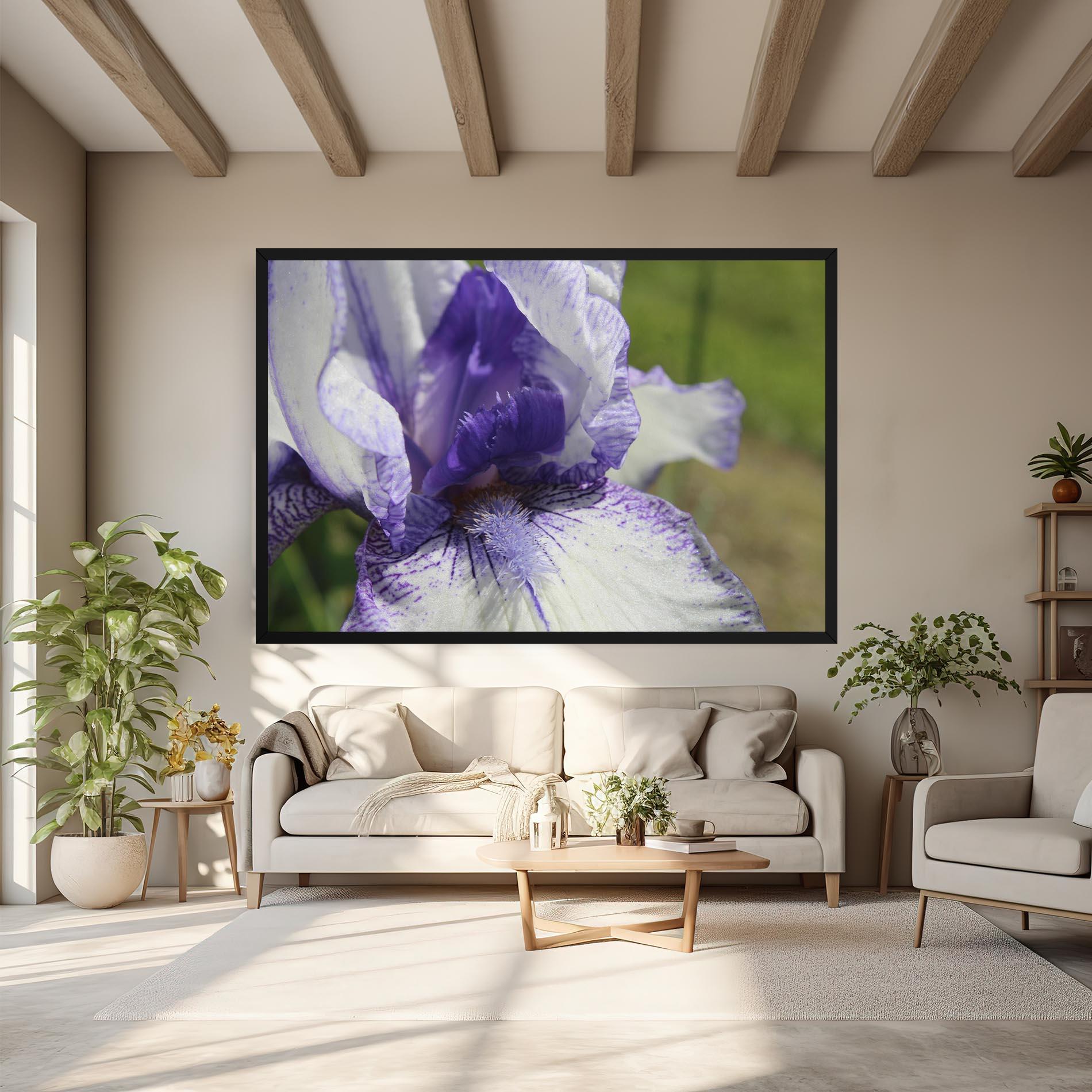 Vászonkép White Purple Iris mockup 6