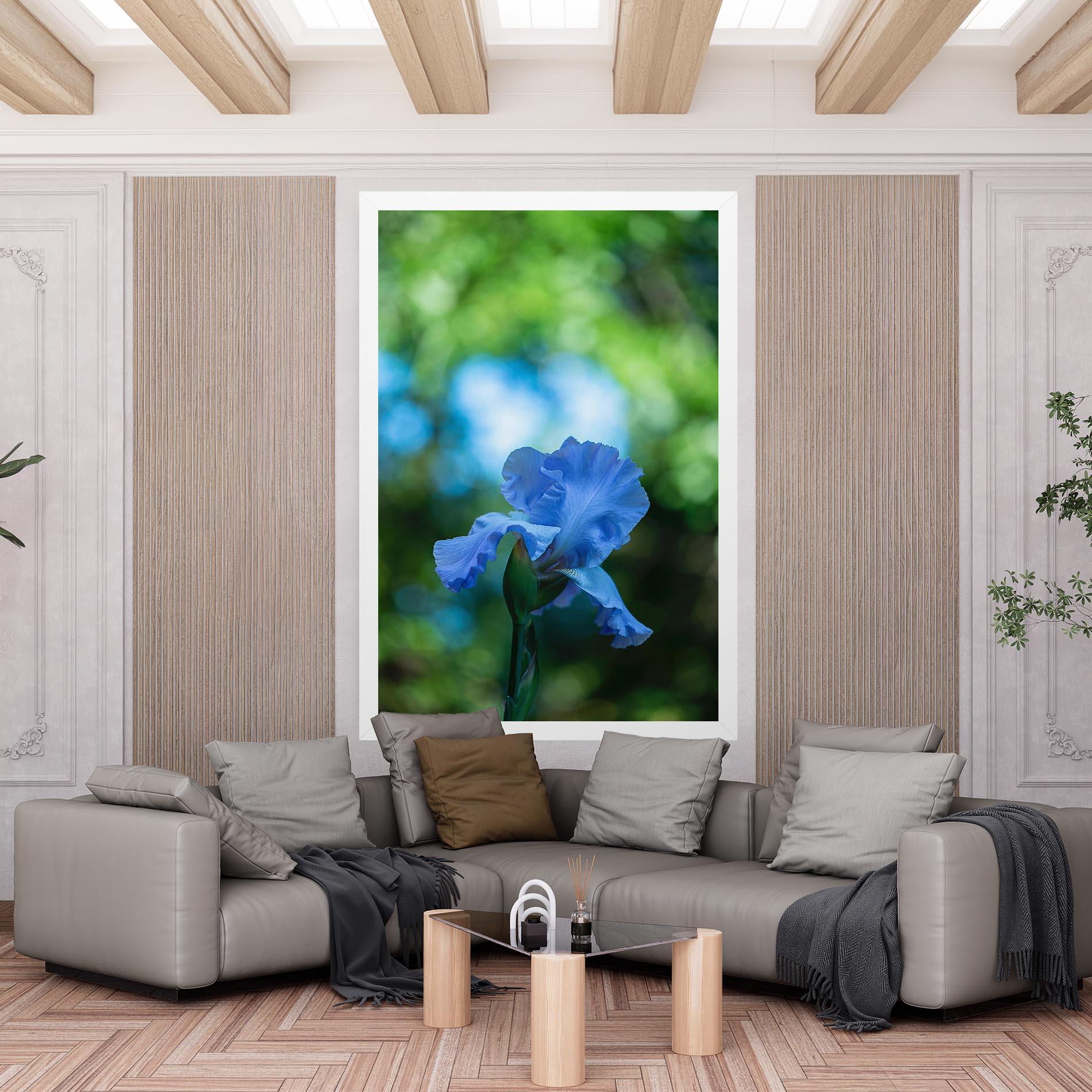 Vászonkép Blue Iris In The Garden mockup 6