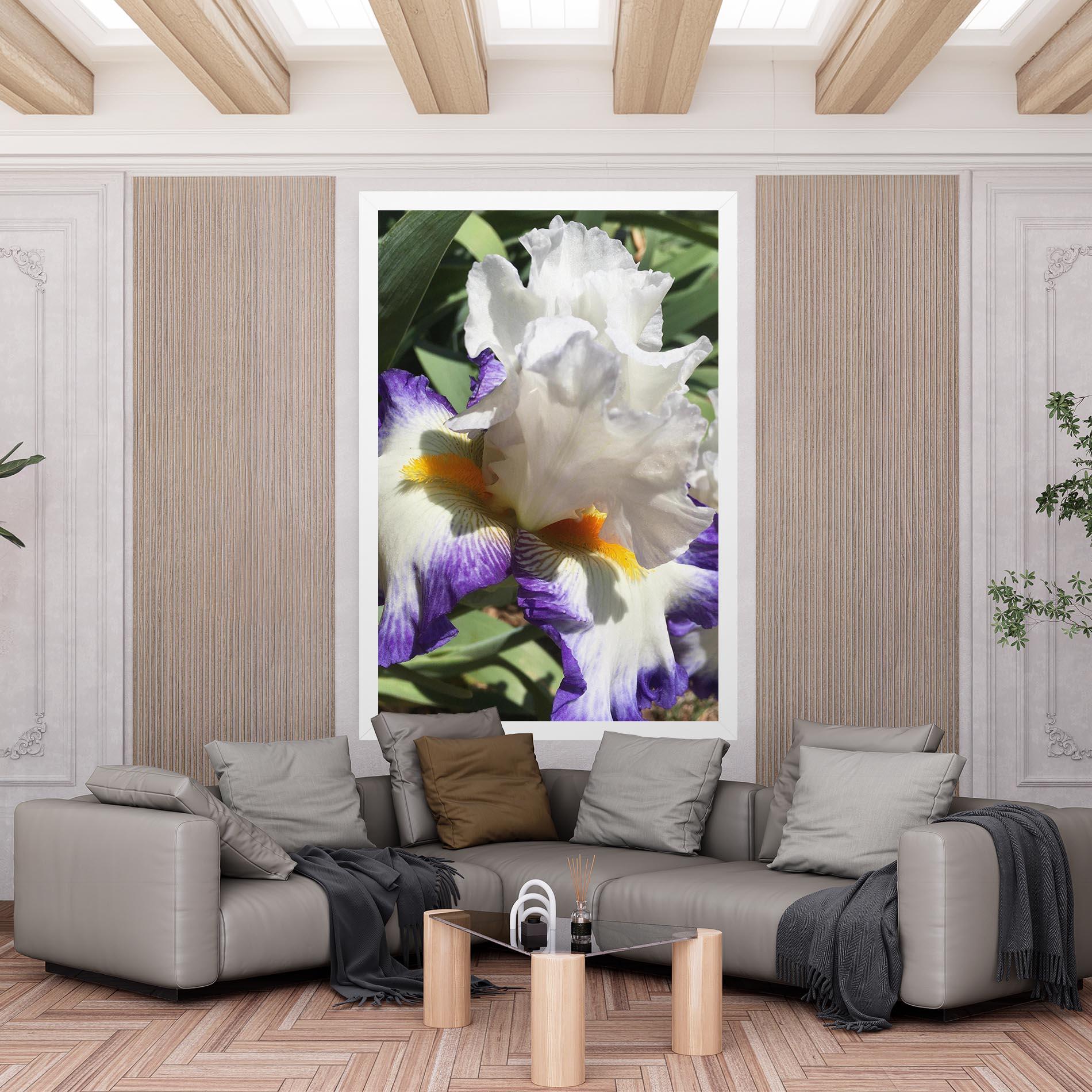 Vászonkép Garden White Purple Irirs mockup 6