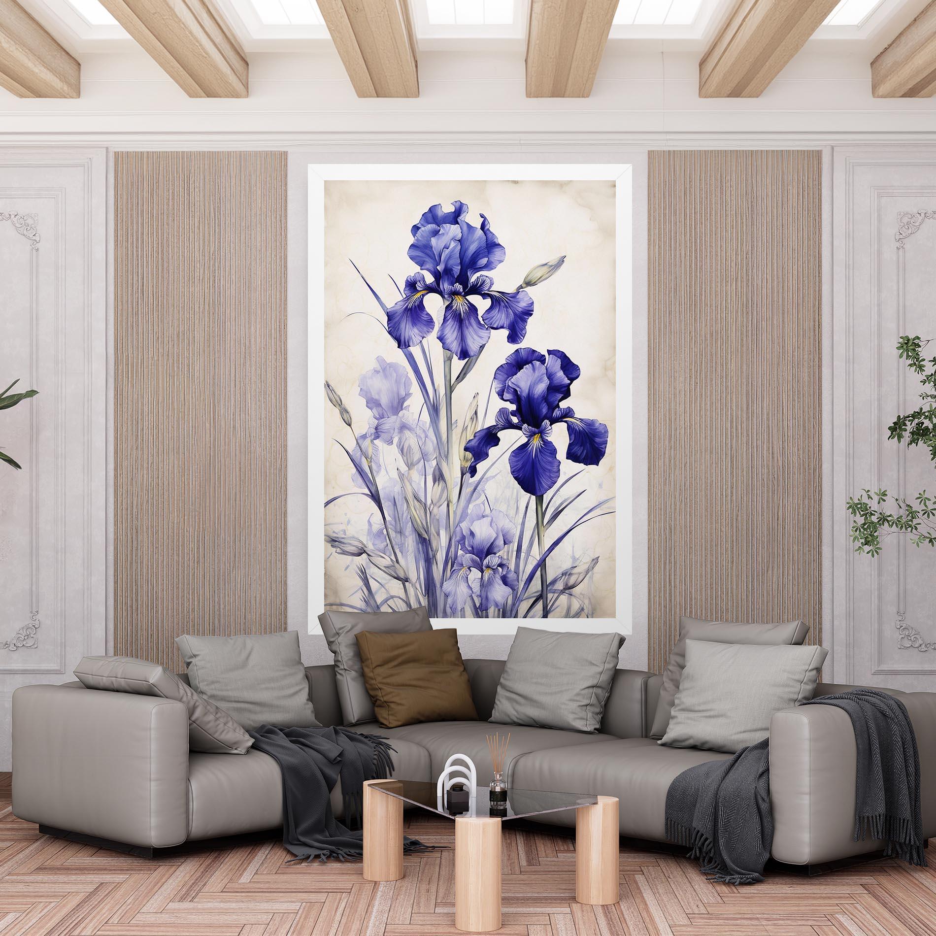 Vászonkép Irises Painting mockup 6