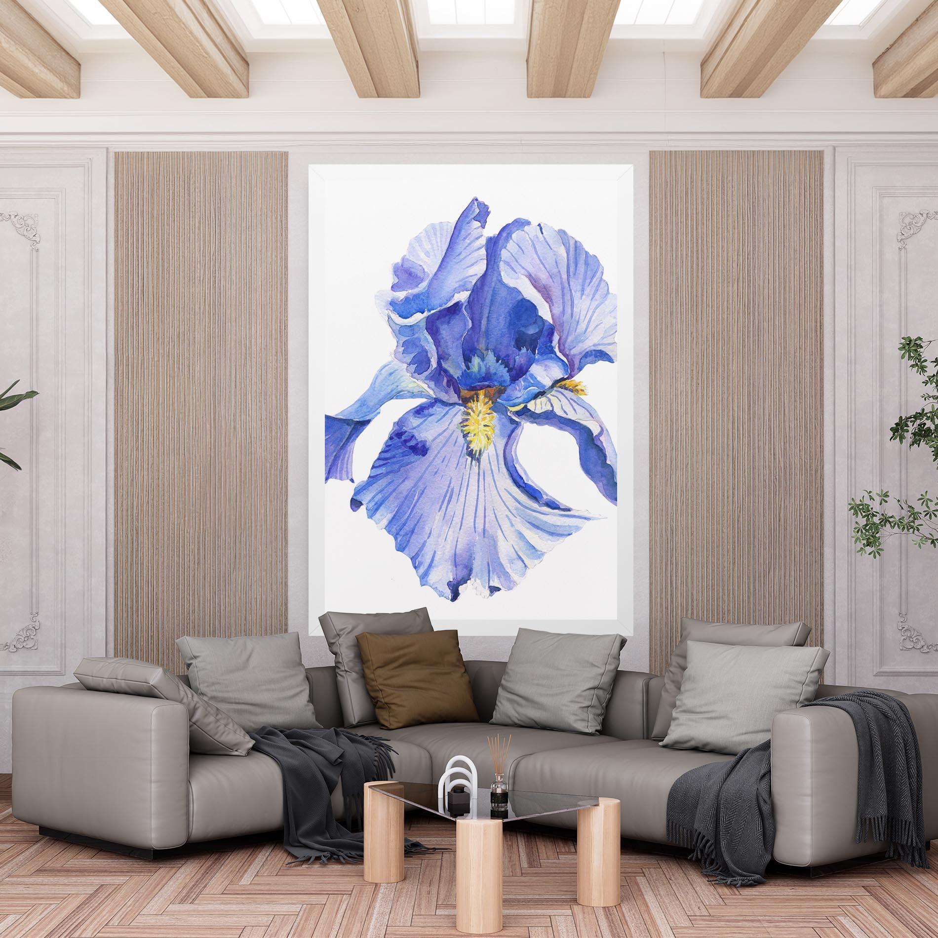 Vászonkép Purple Iris On White mockup 6