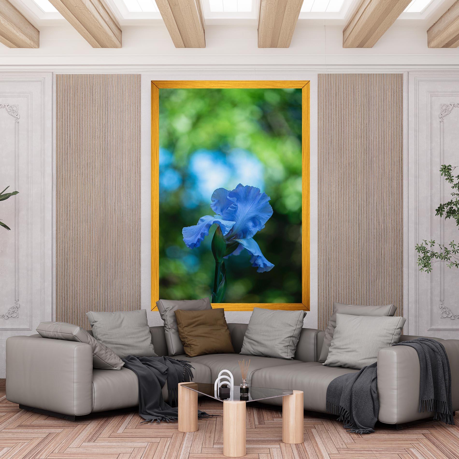 Vászonkép Blue Iris In The Garden mockup 6