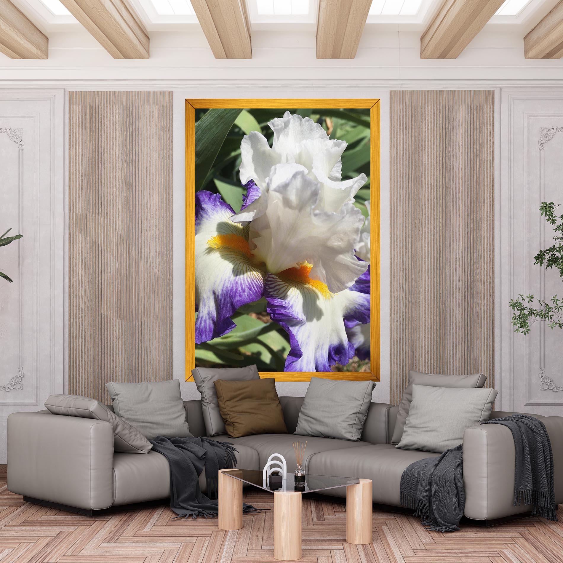 Vászonkép Garden White Purple Irirs mockup 6