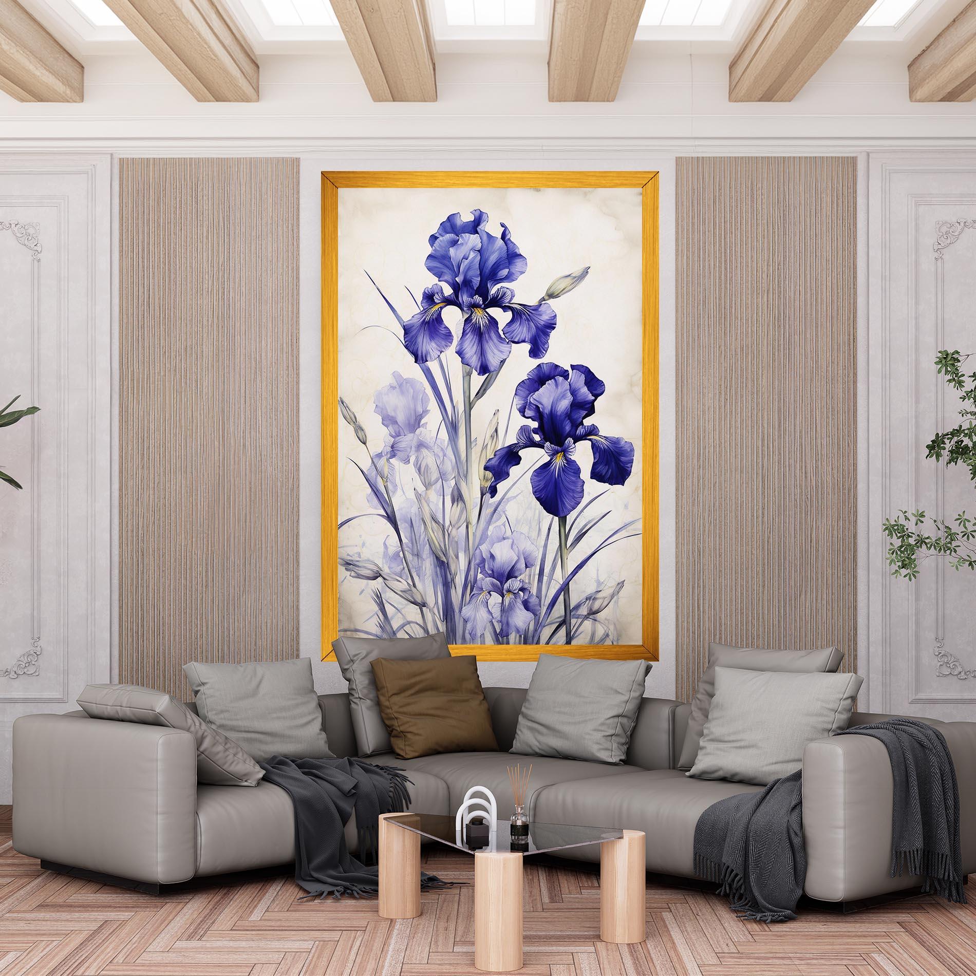 Vászonkép Irises Painting mockup 6