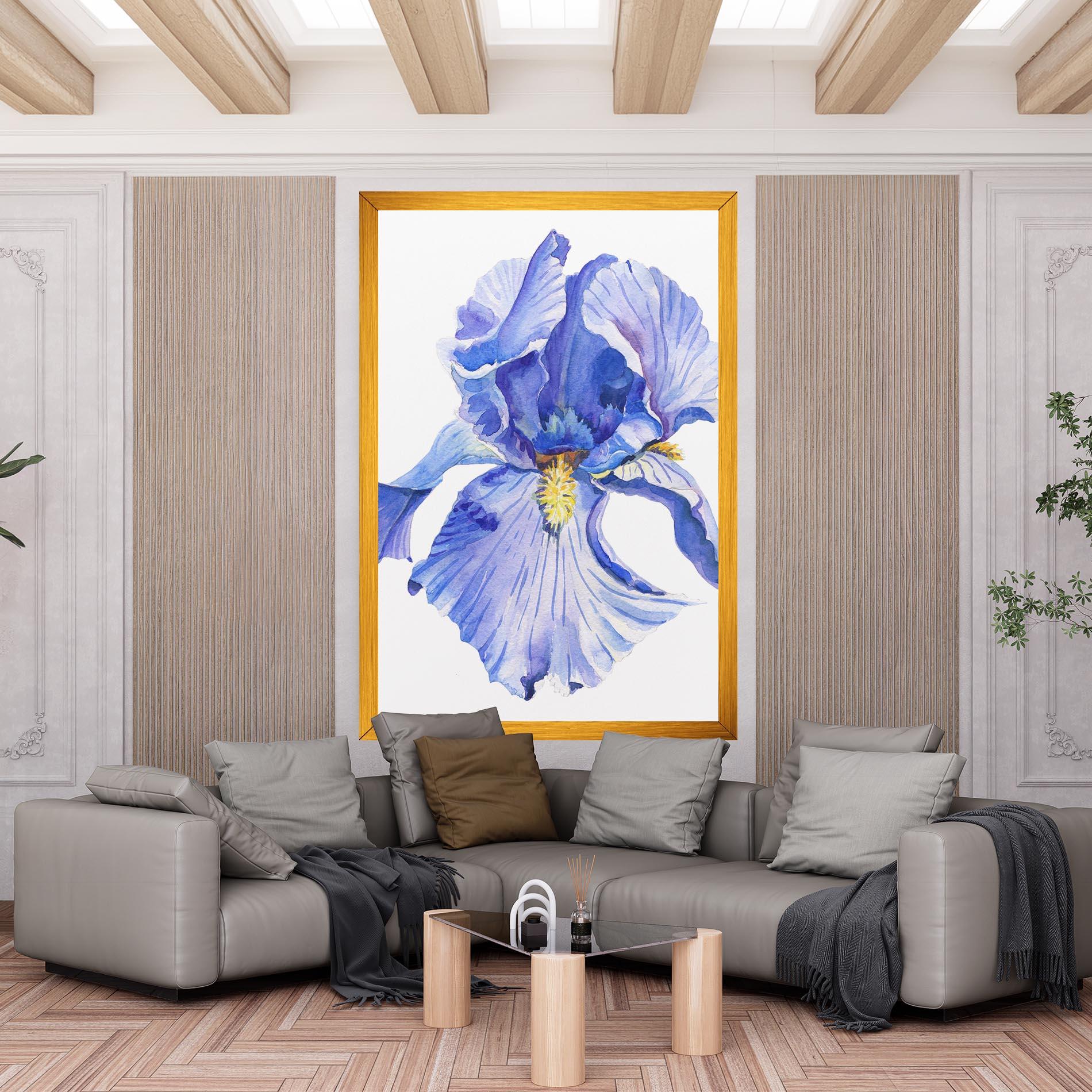 Vászonkép Purple Iris On White mockup 6