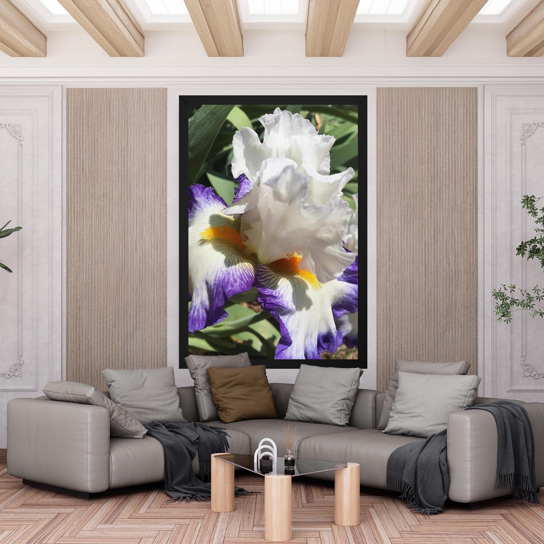 Vászonkép Garden White Purple Irirs mockup 6