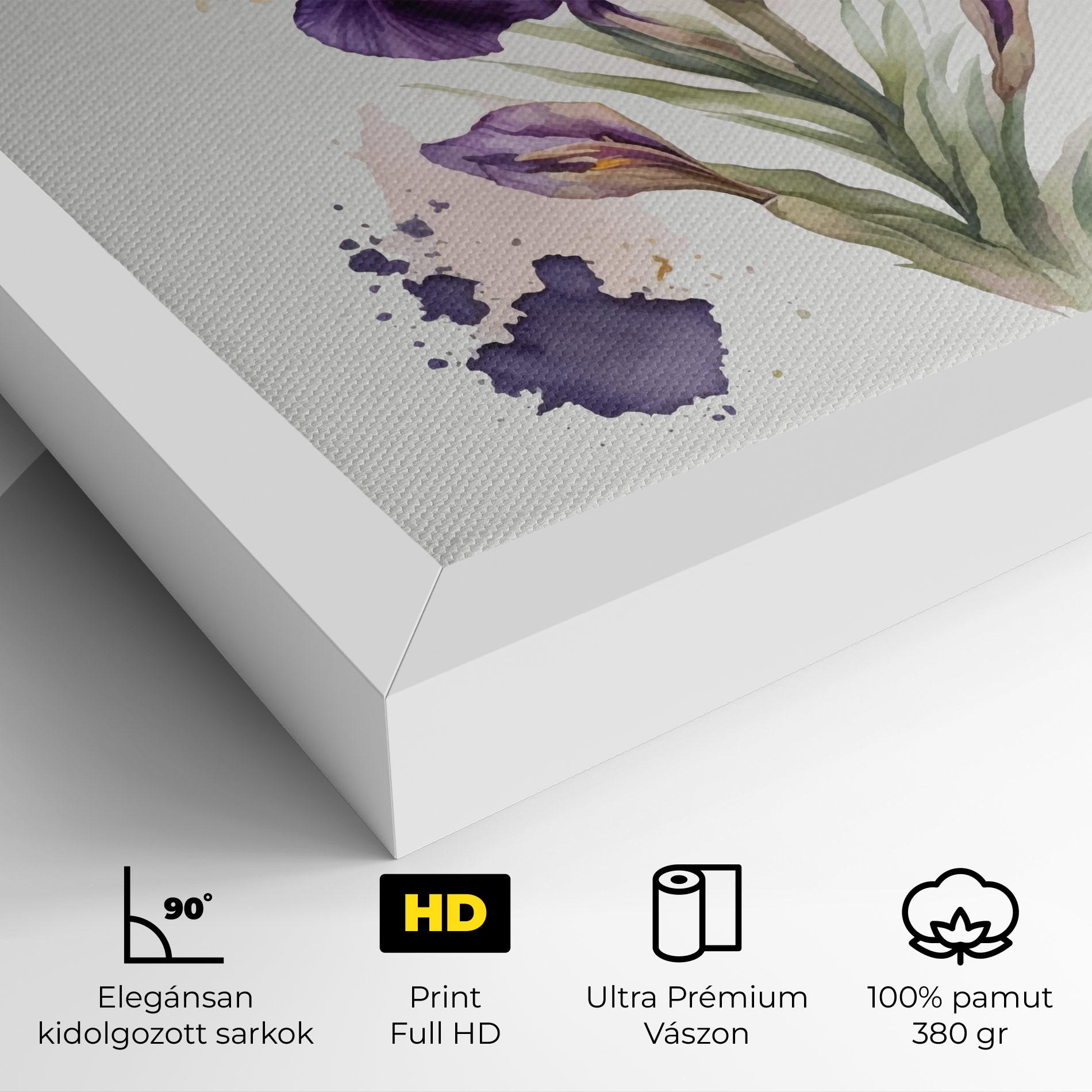 Vászonkép Beautiful Purple Iris mockup 4