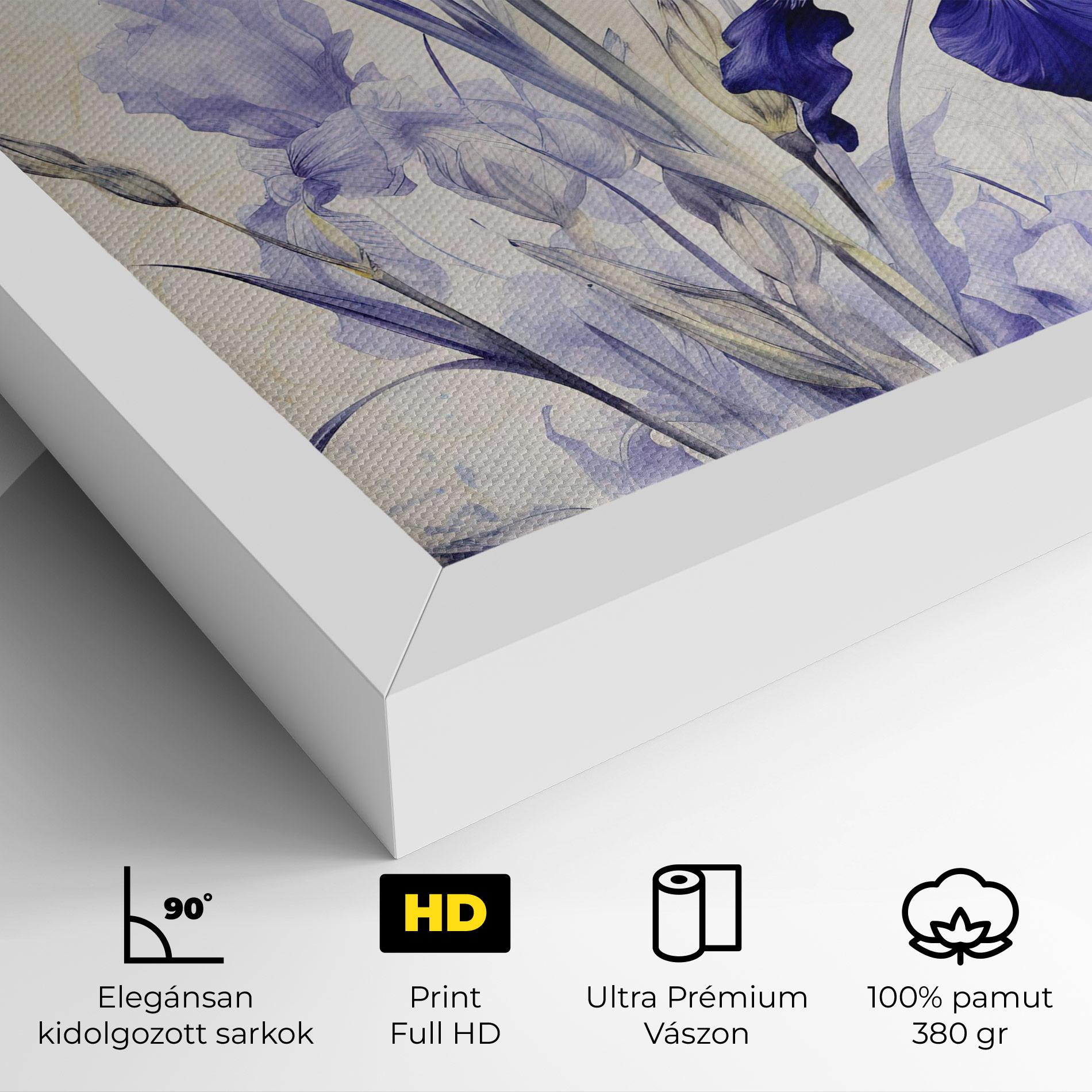 Vászonkép Irises Painting mockup 4
