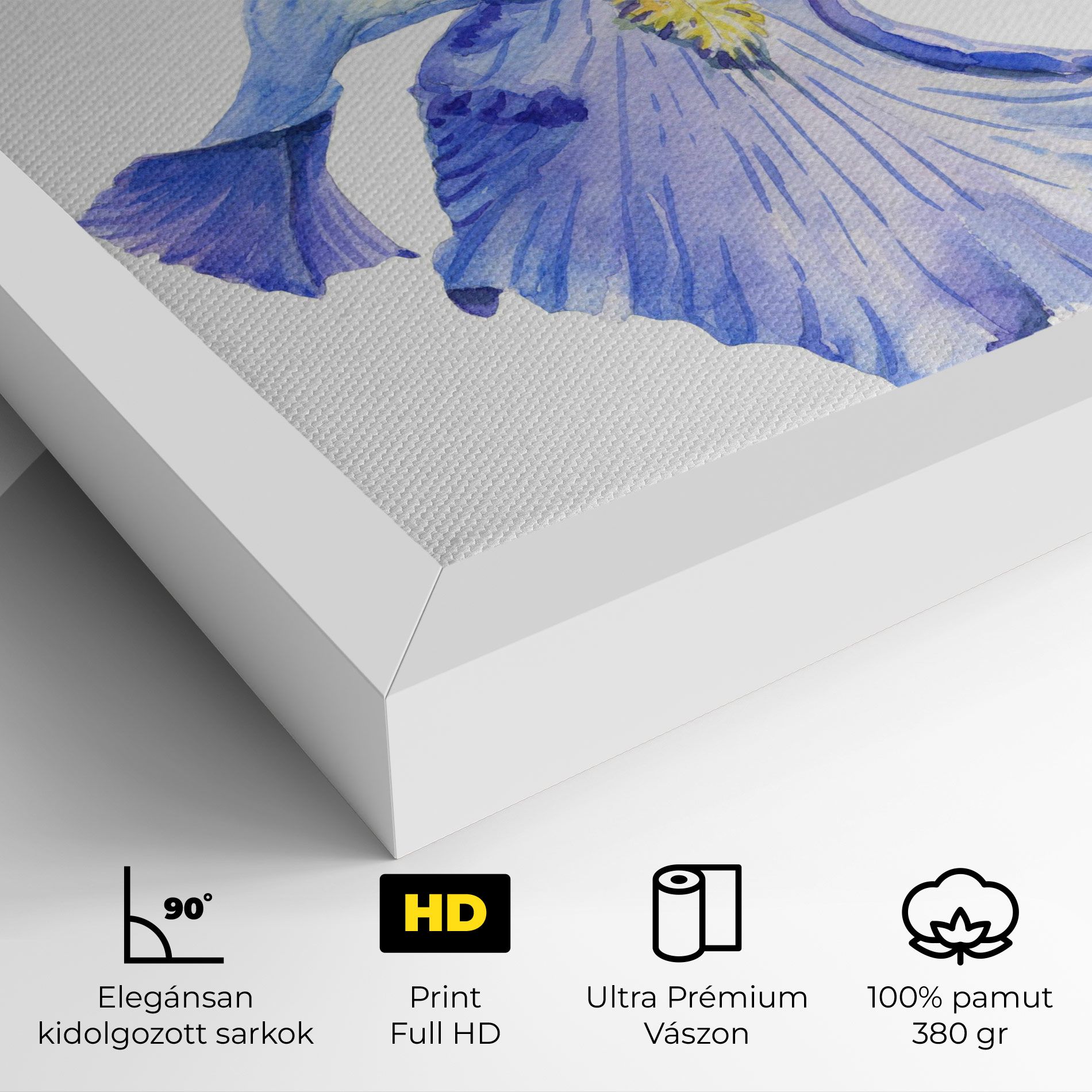 Purple Iris On White mockup 4