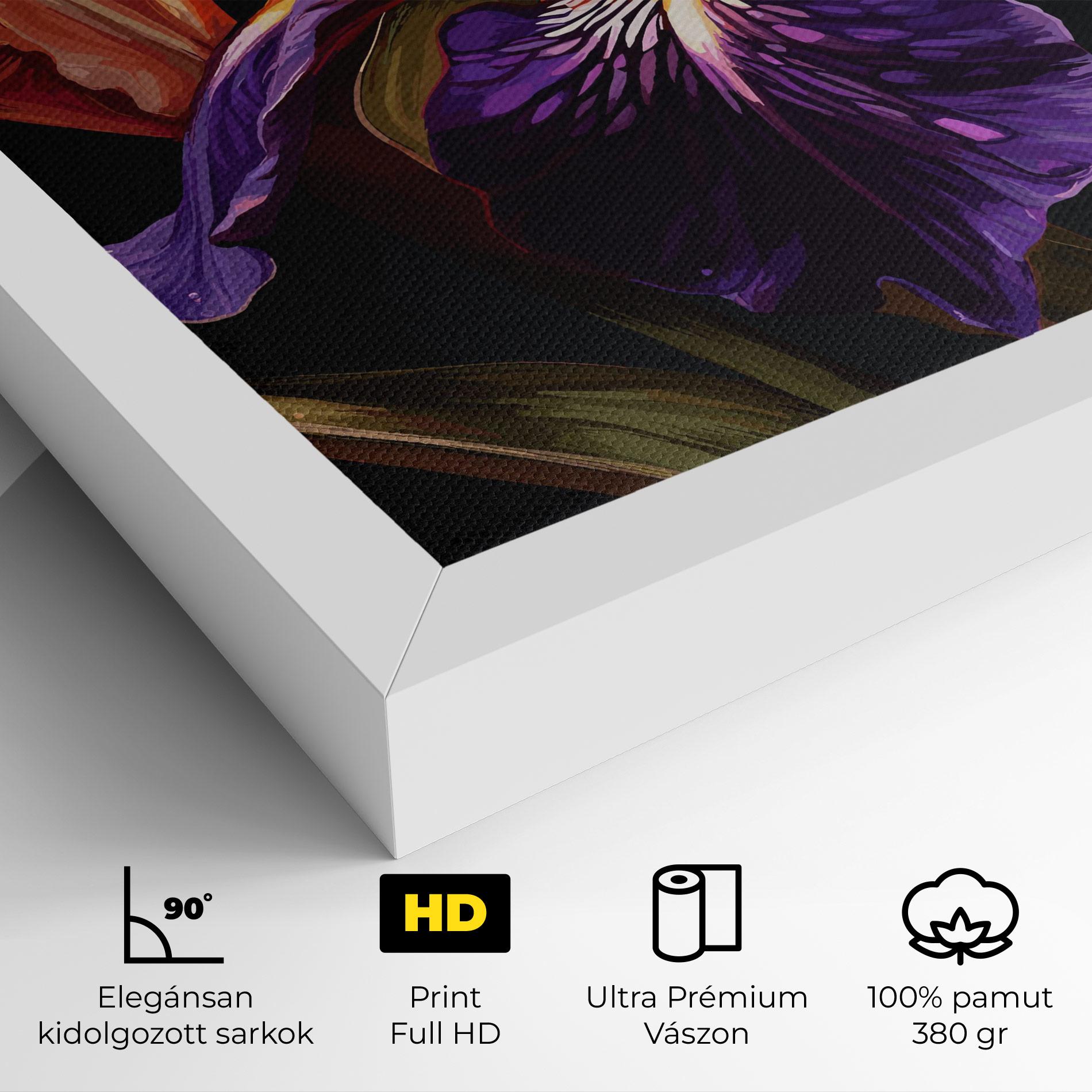 Vászonkép Purple Orange Iris mockup 4