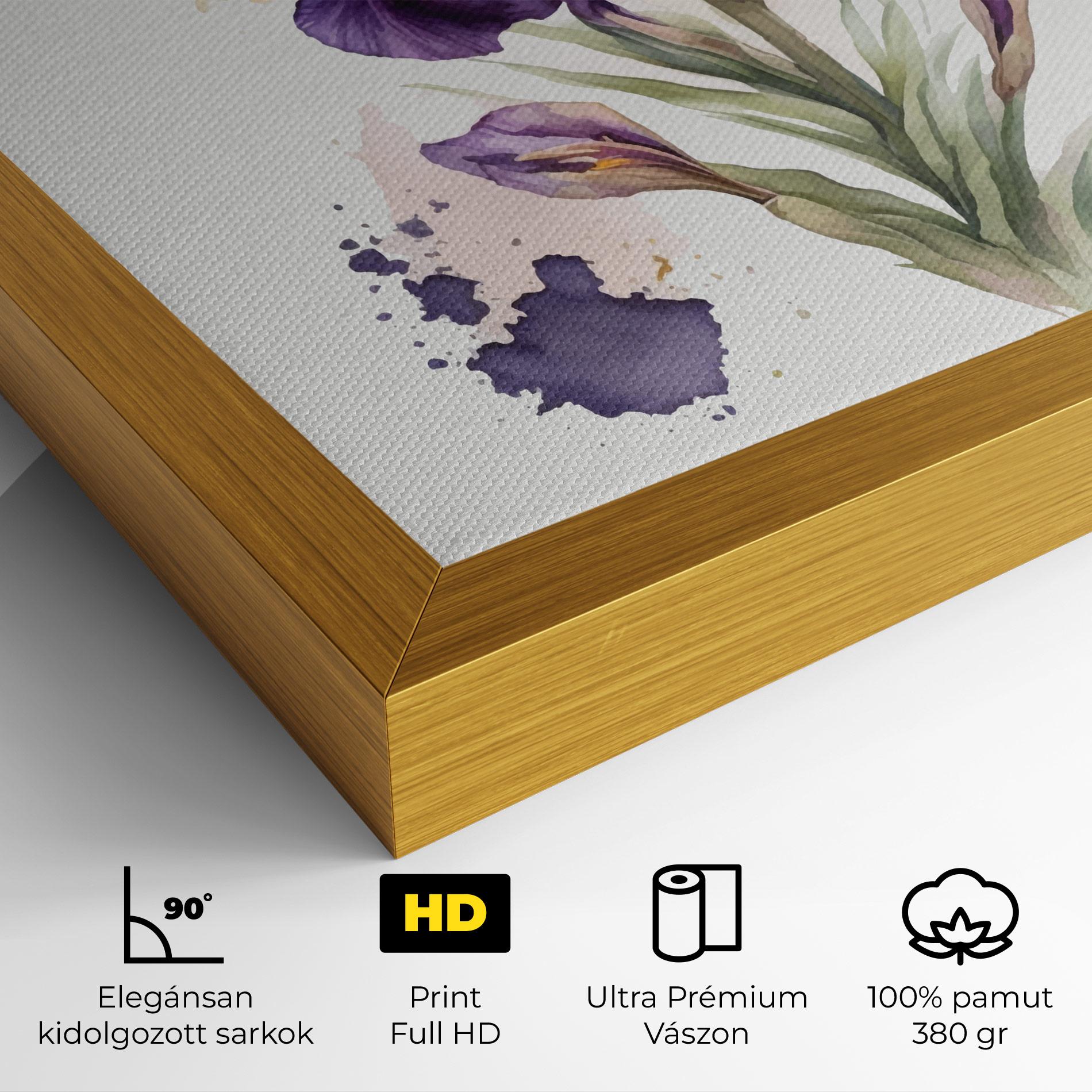 Vászonkép Beautiful Purple Iris mockup 4