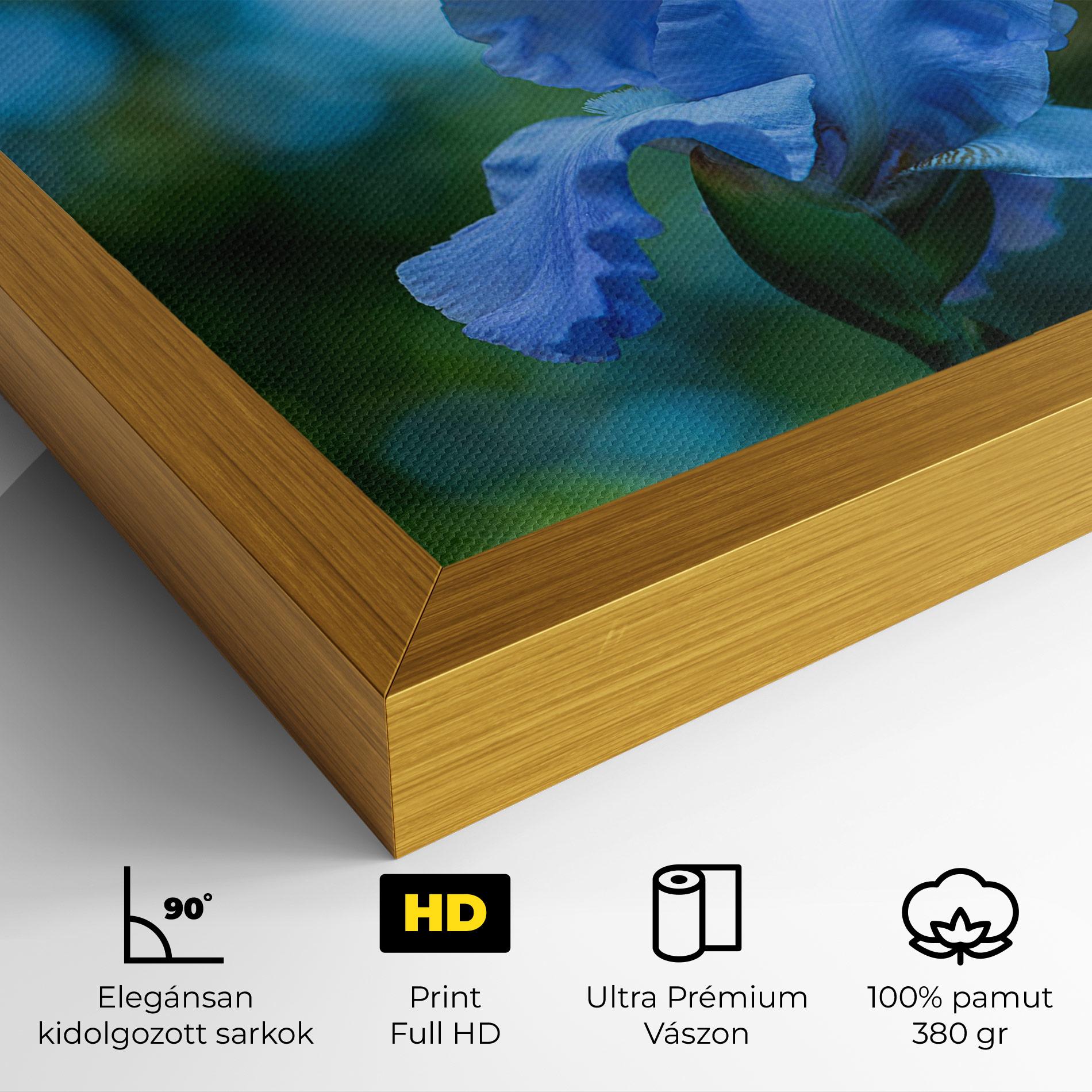 Vászonkép Blue Iris In The Garden mockup 4