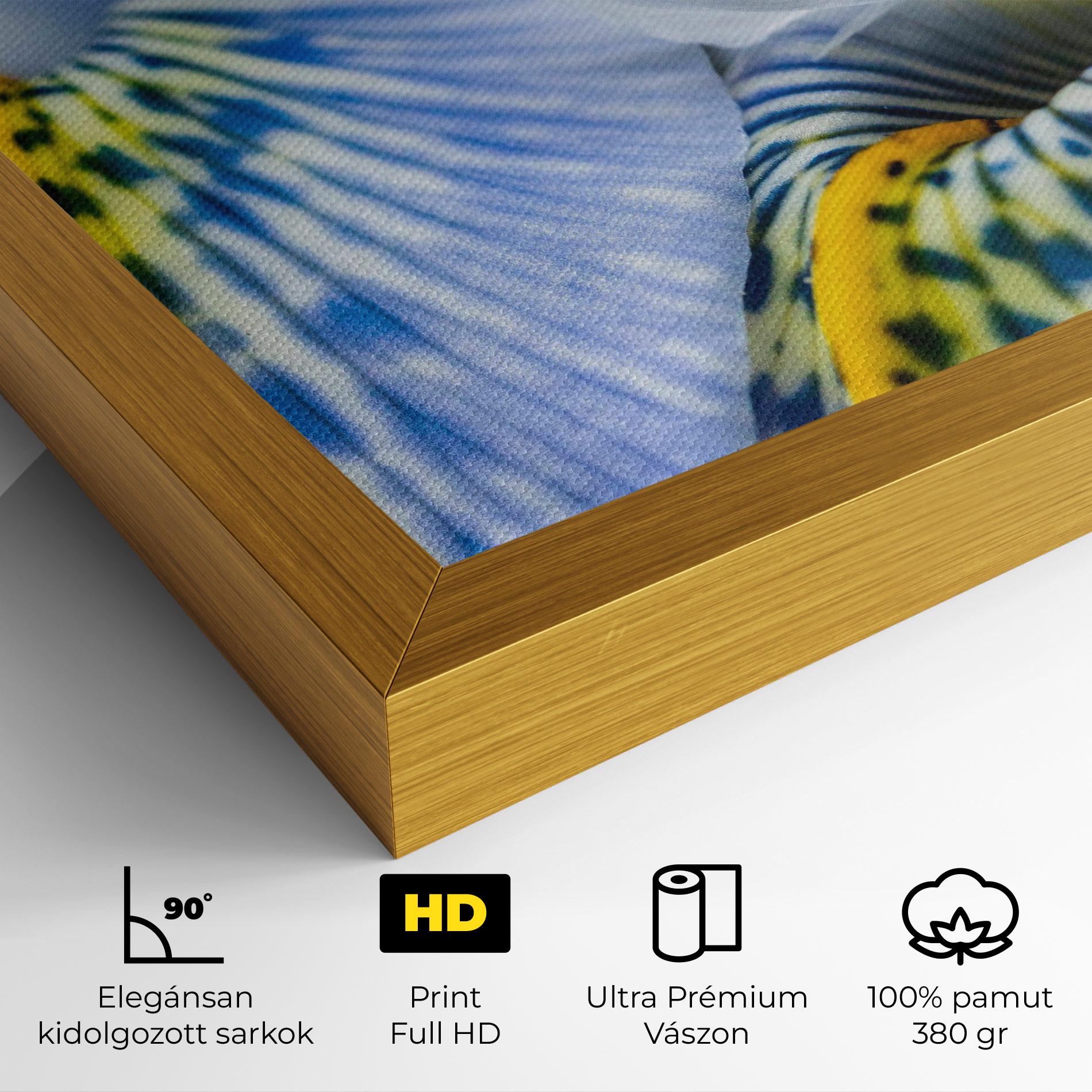 Vászonkép Blue Yellow Iris mockup 4