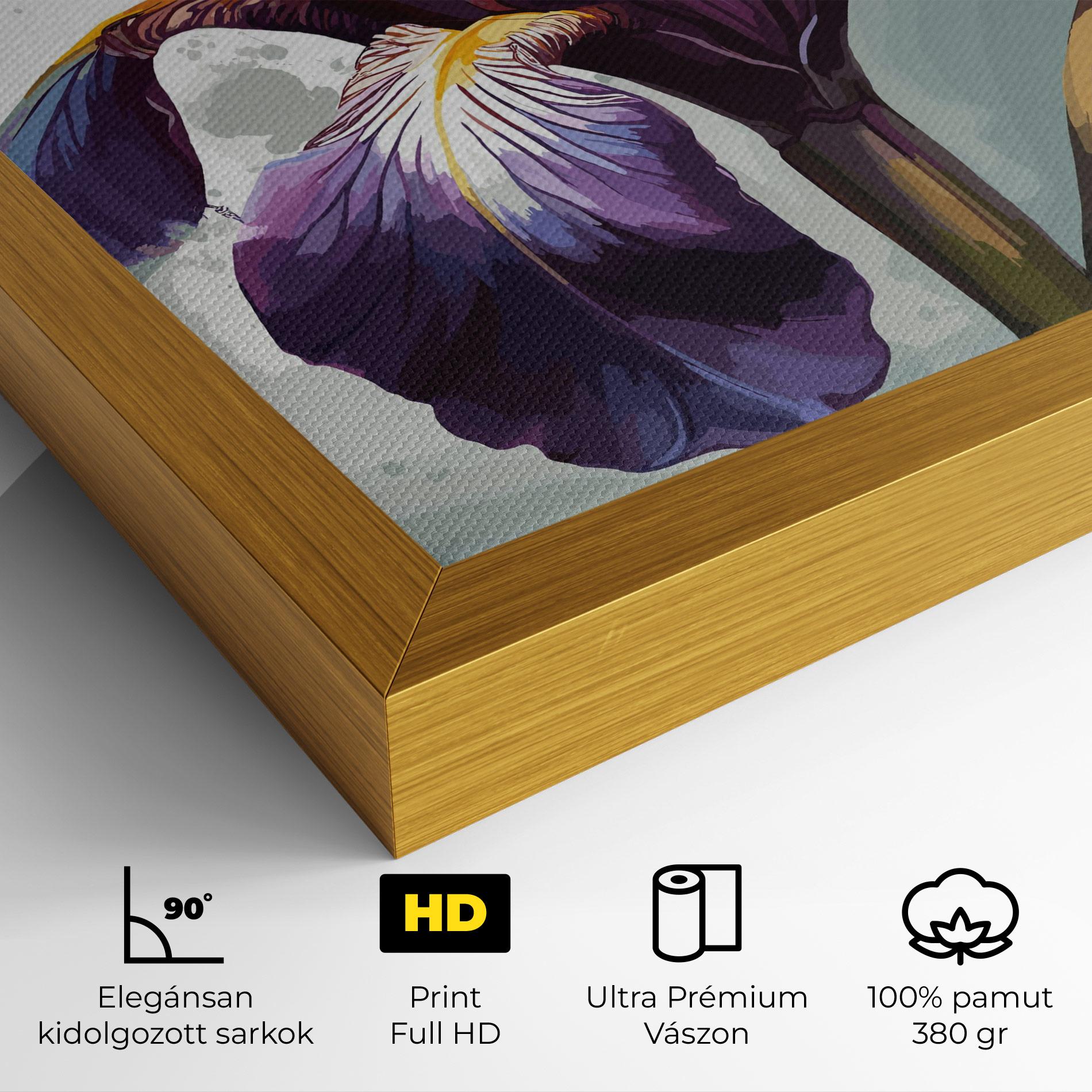 Vászonkép Purple Blue Iris mockup 4