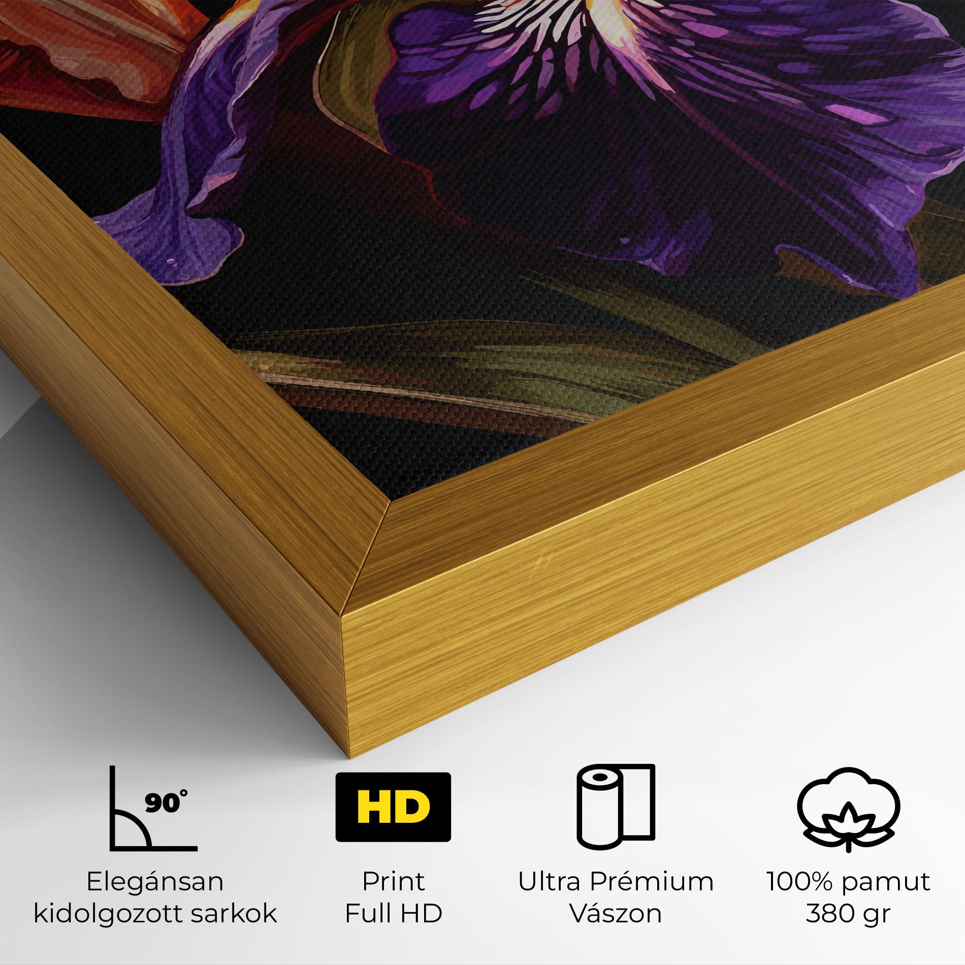 Vászonkép Purple Orange Iris mockup 4