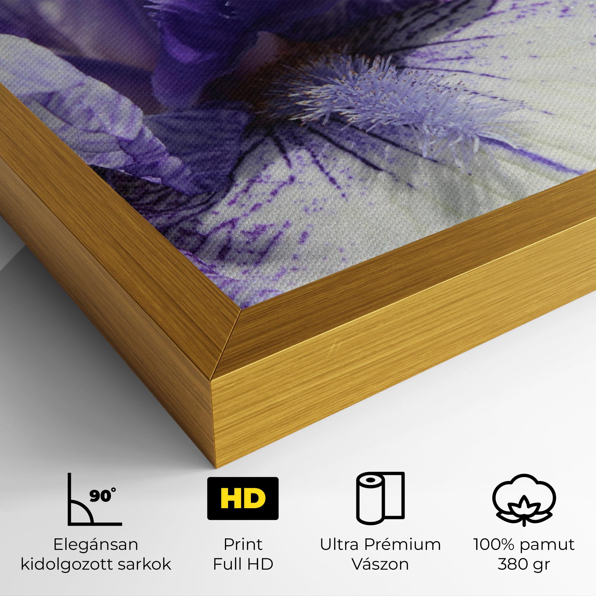 Vászonkép White Purple Iris mockup 4