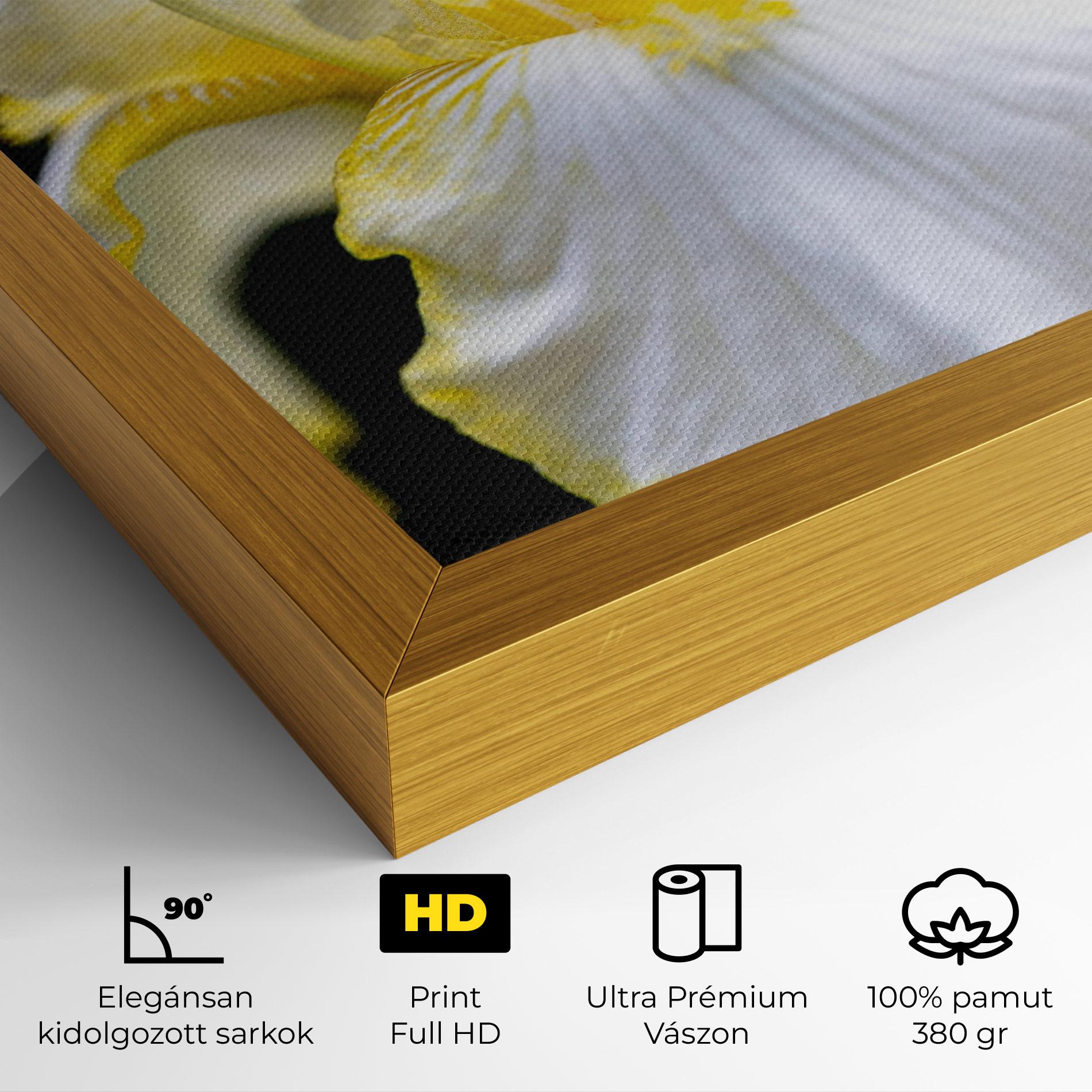 Vászonkép White Yellow Iris mockup 4