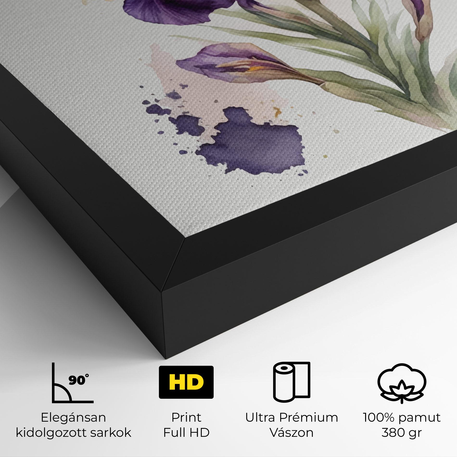 Vászonkép Beautiful Purple Iris mockup 4