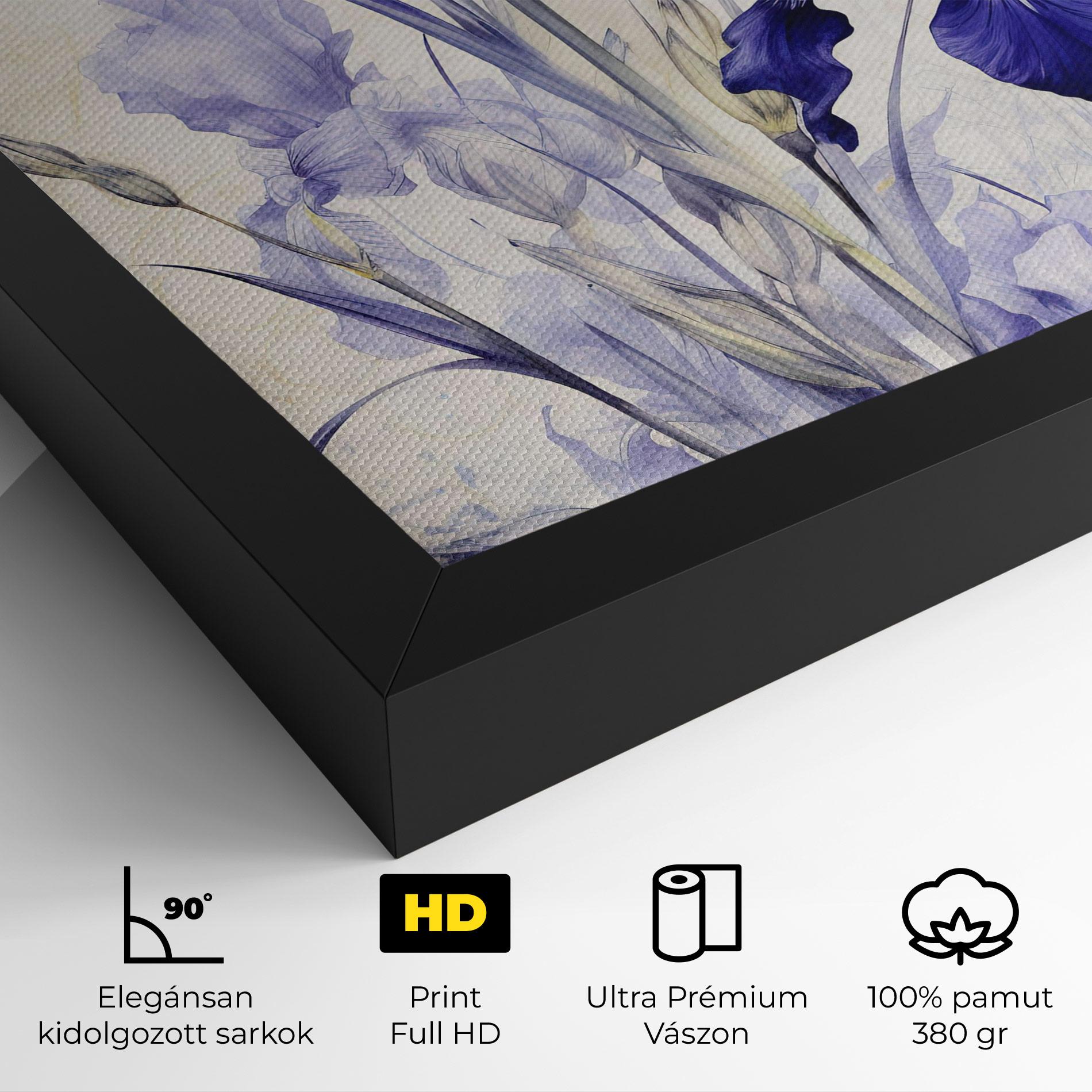 Vászonkép Irises Painting mockup 4