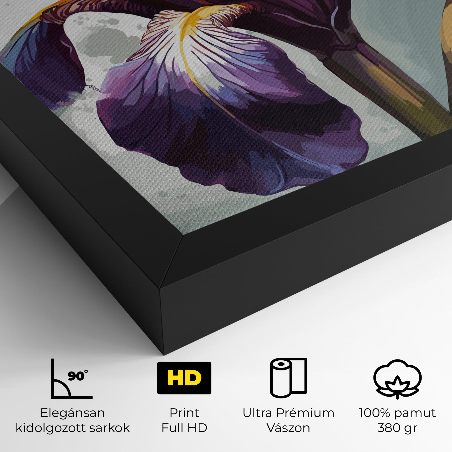 Vászonkép Purple Blue Iris mockup 4
