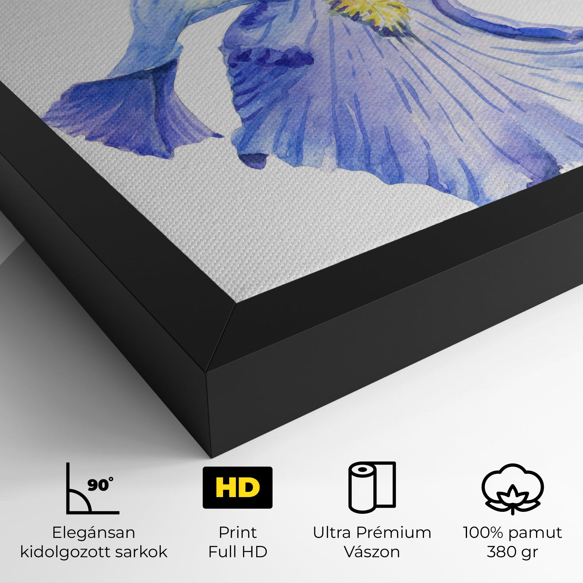 Vászonkép Purple Iris On White mockup 4