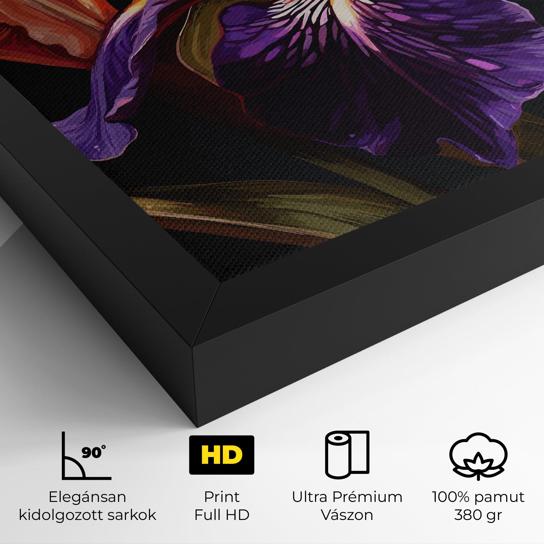 Vászonkép Purple Orange Iris mockup 4