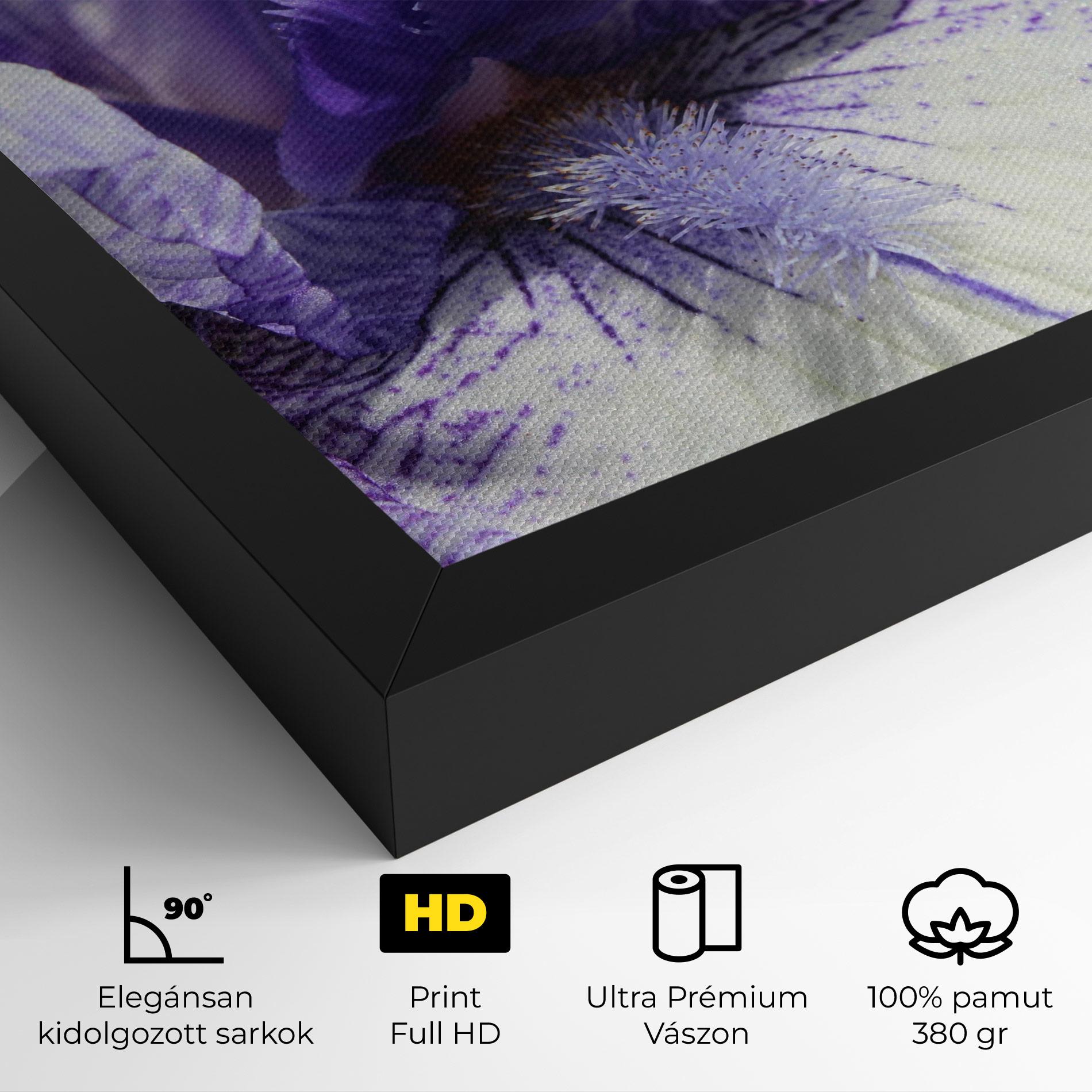 Vászonkép White Purple Iris mockup 4
