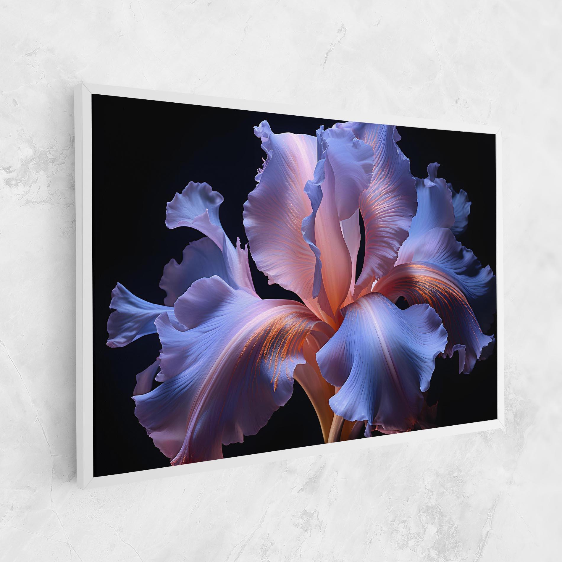 Vászonkép Elegant Iris On Black mockup 1