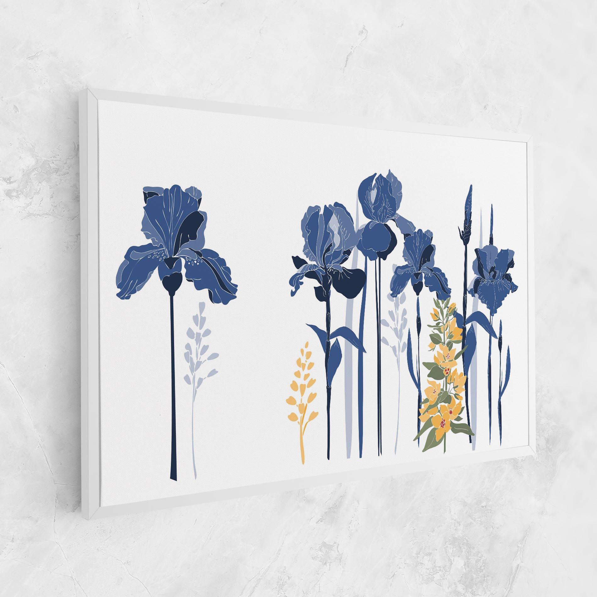 Vászonkép Iris Blue Art mockup 1