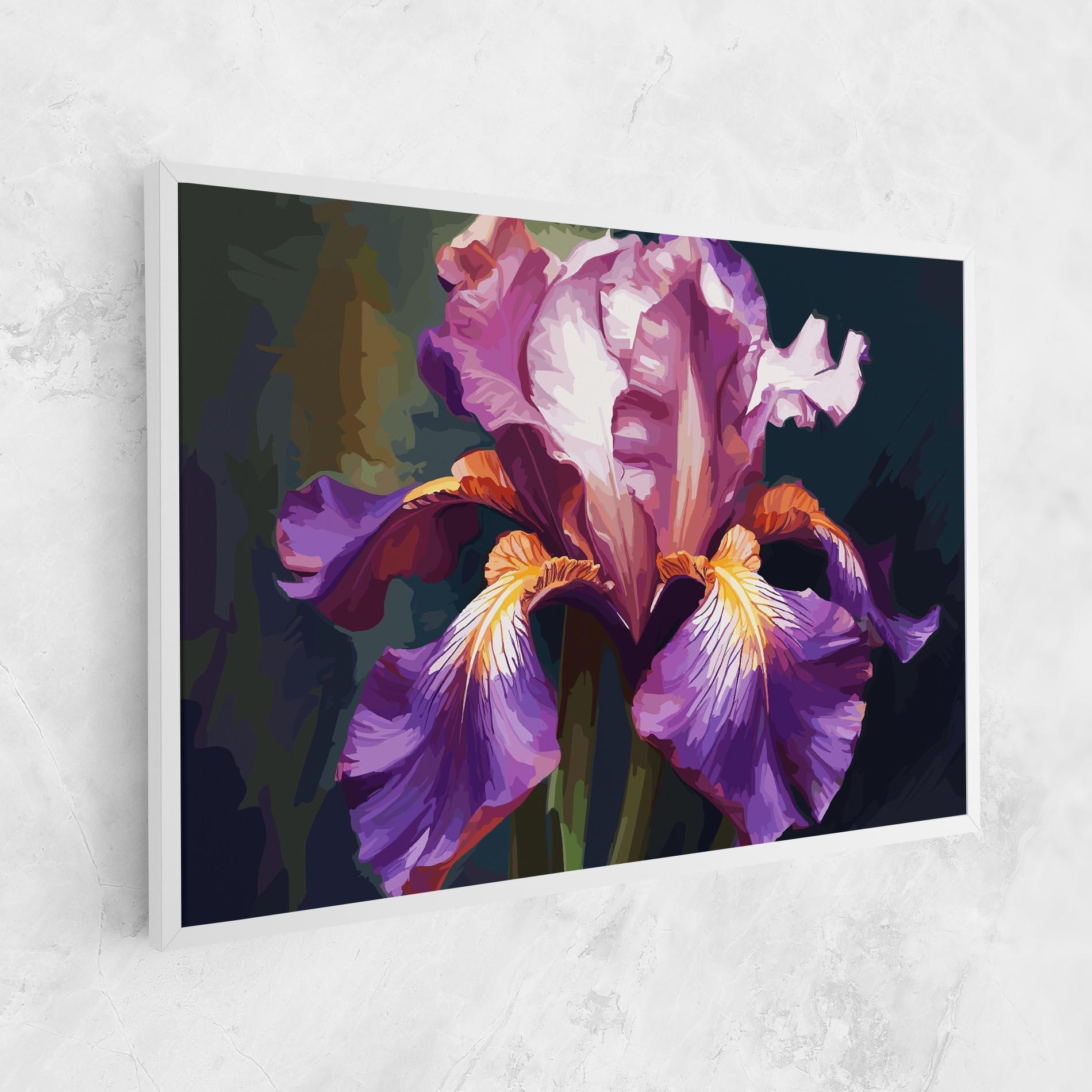Vászonkép Purple Orange Iris Art mockup 1