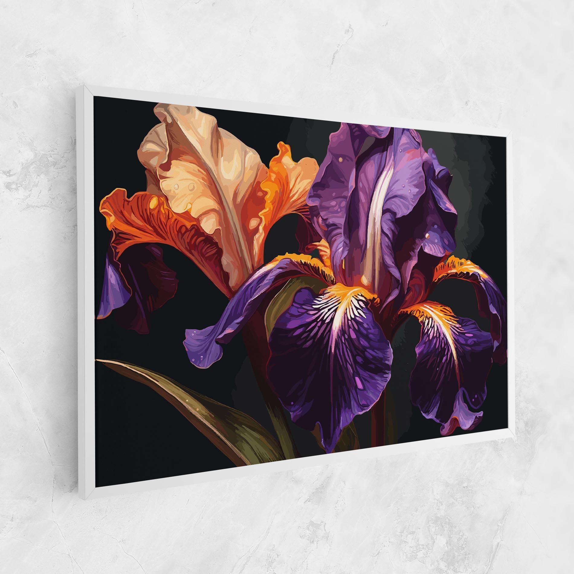 Vászonkép Purple Orange Iris mockup 1