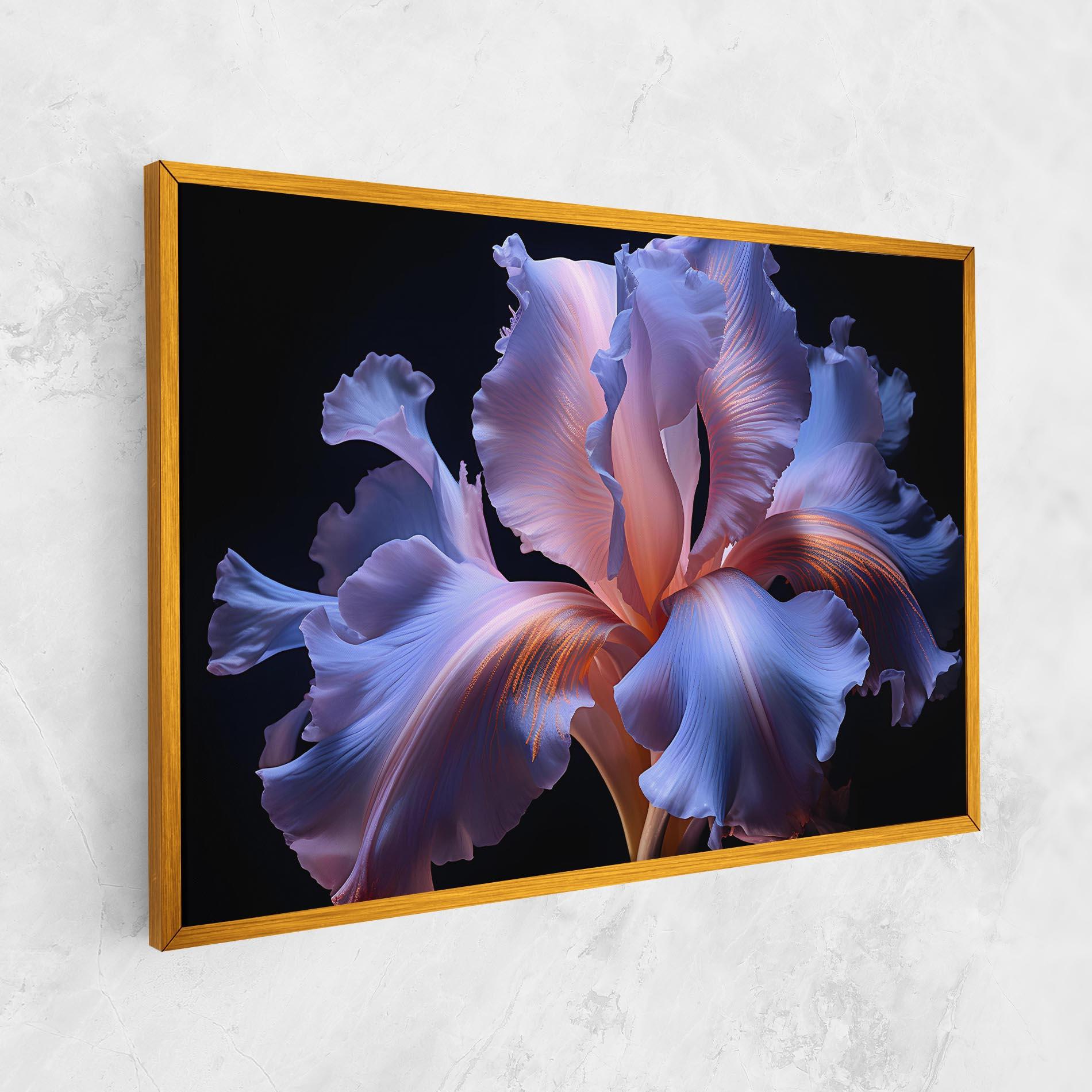 Vászonkép Elegant Iris On Black mockup 1
