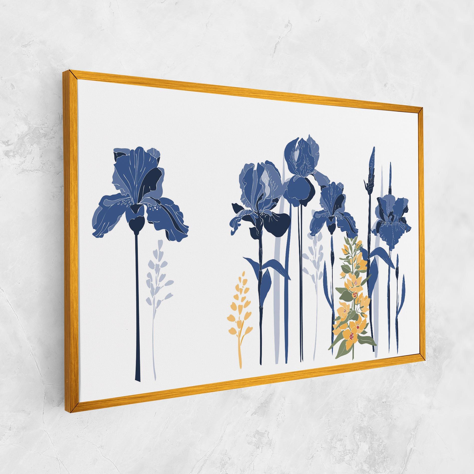 Vászonkép Iris Blue Art mockup 1