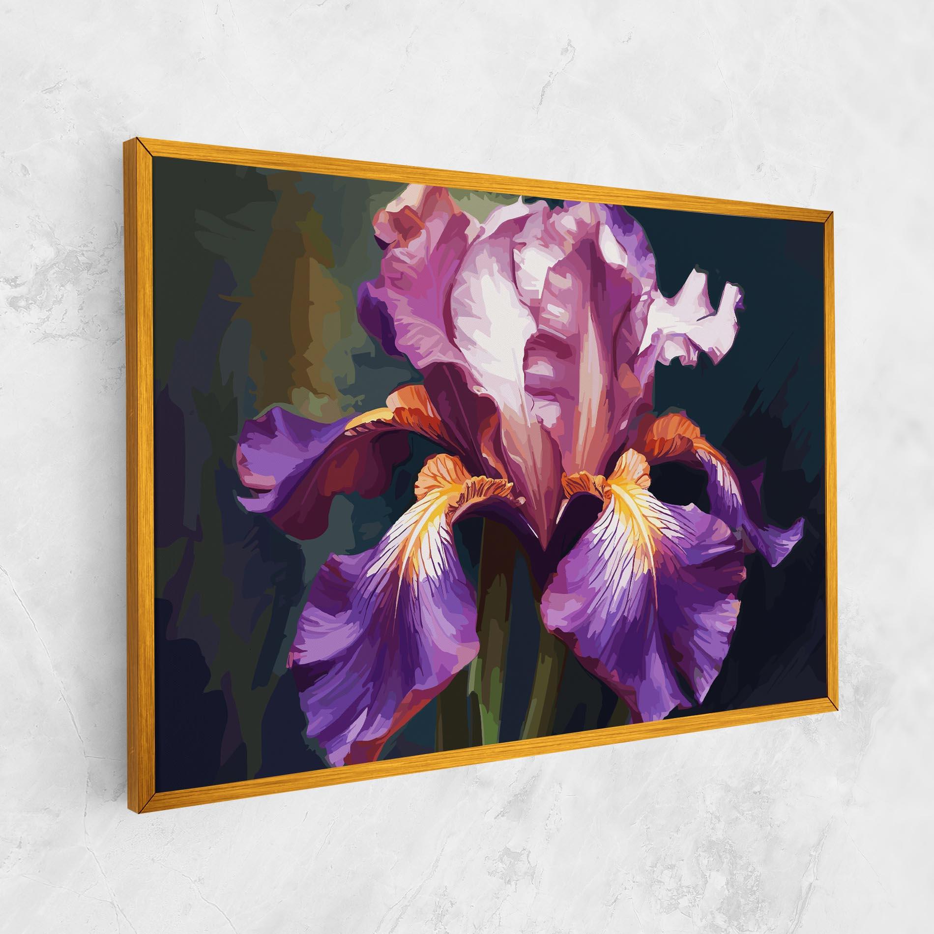 Vászonkép Purple Orange Iris Art mockup 1