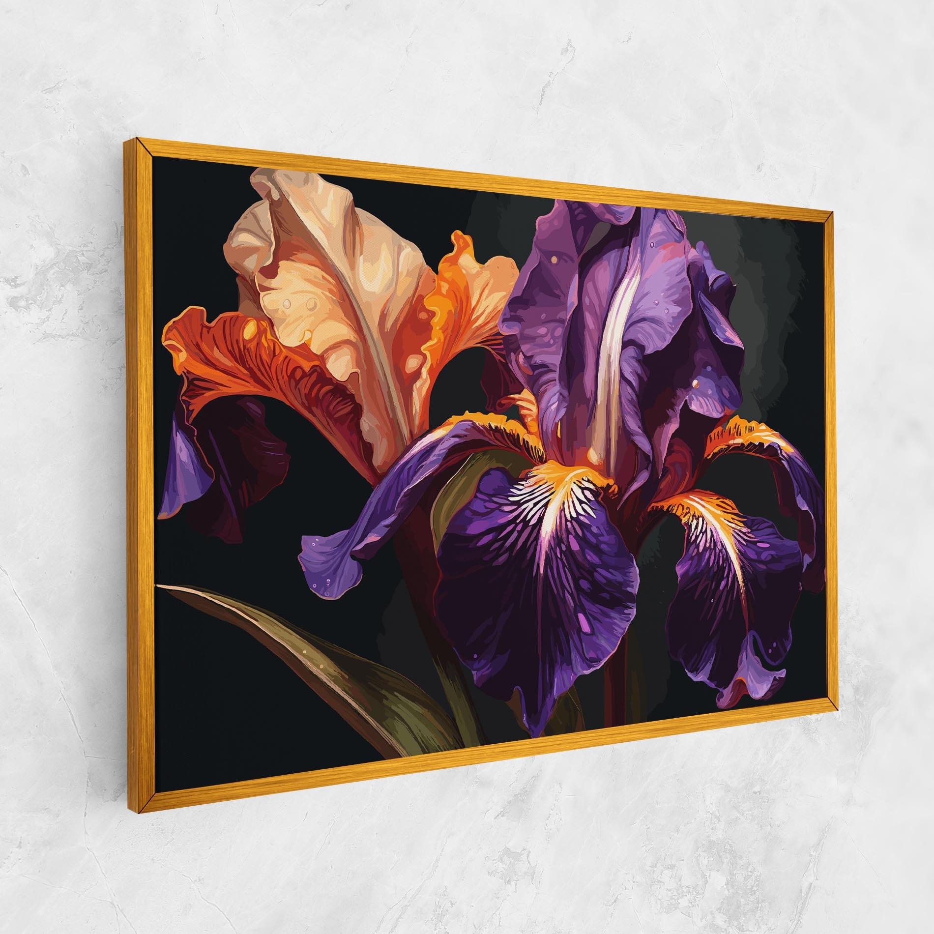 Vászonkép Purple Orange Iris mockup 1