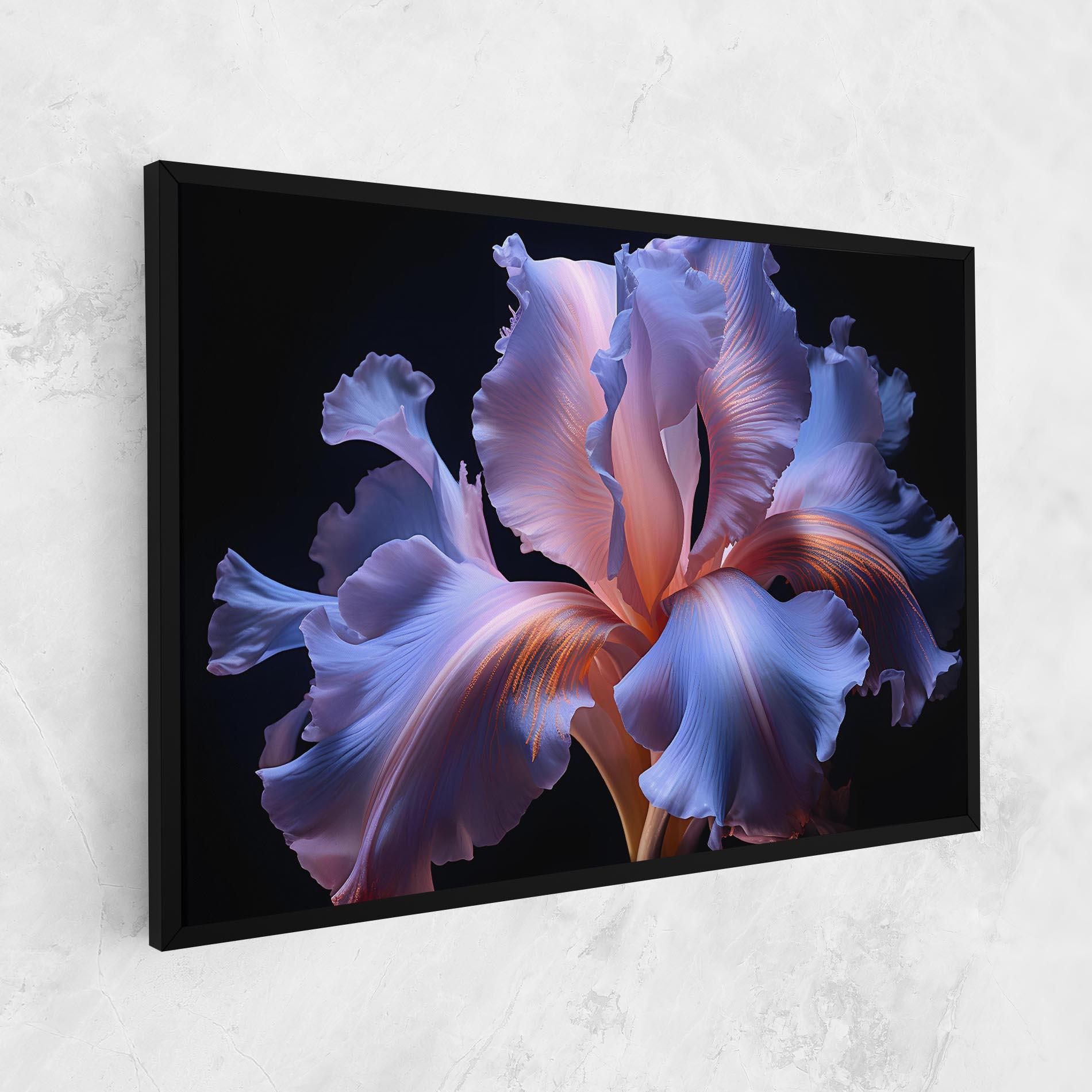 Vászonkép Elegant Iris On Black mockup 1