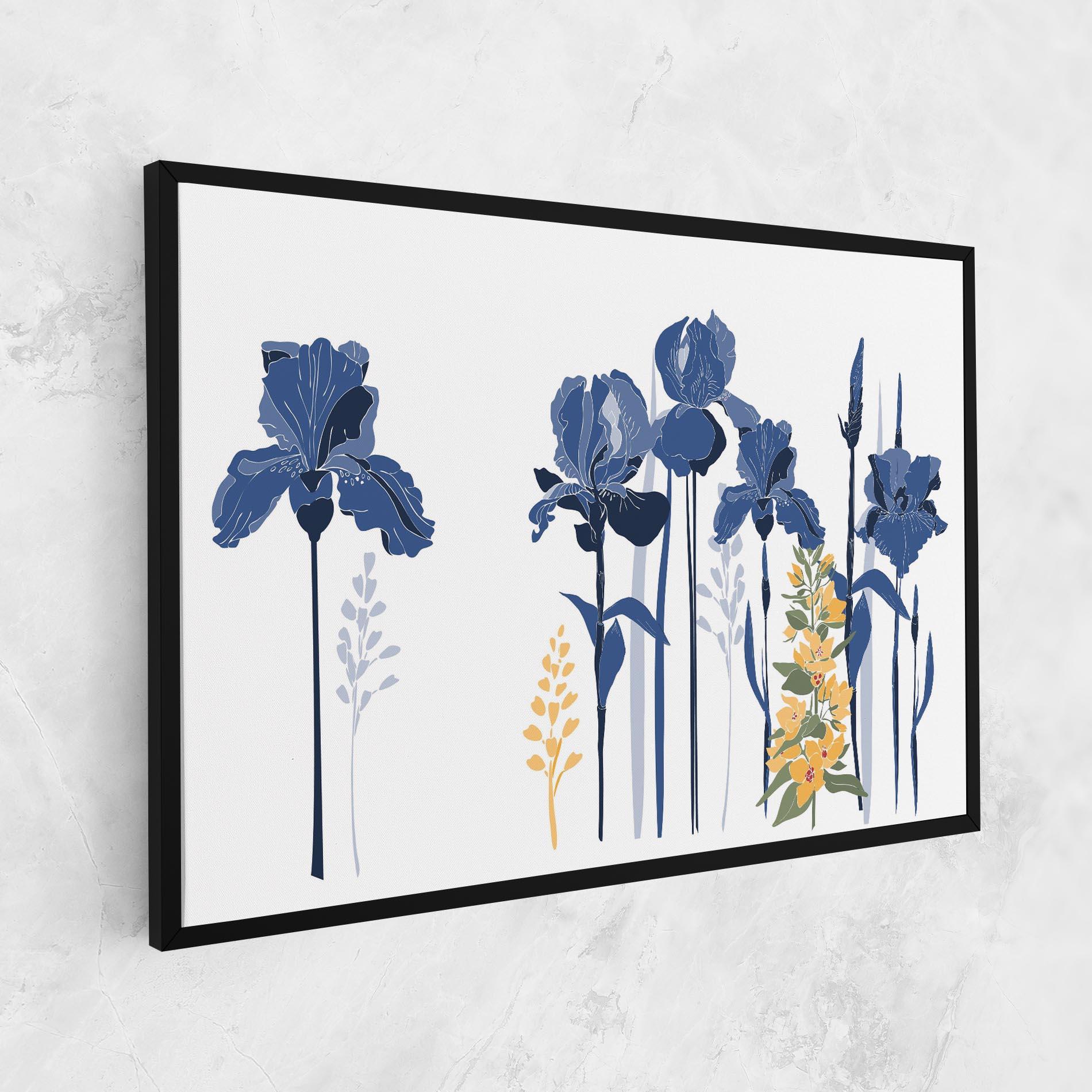 Vászonkép Iris Blue Art mockup 1