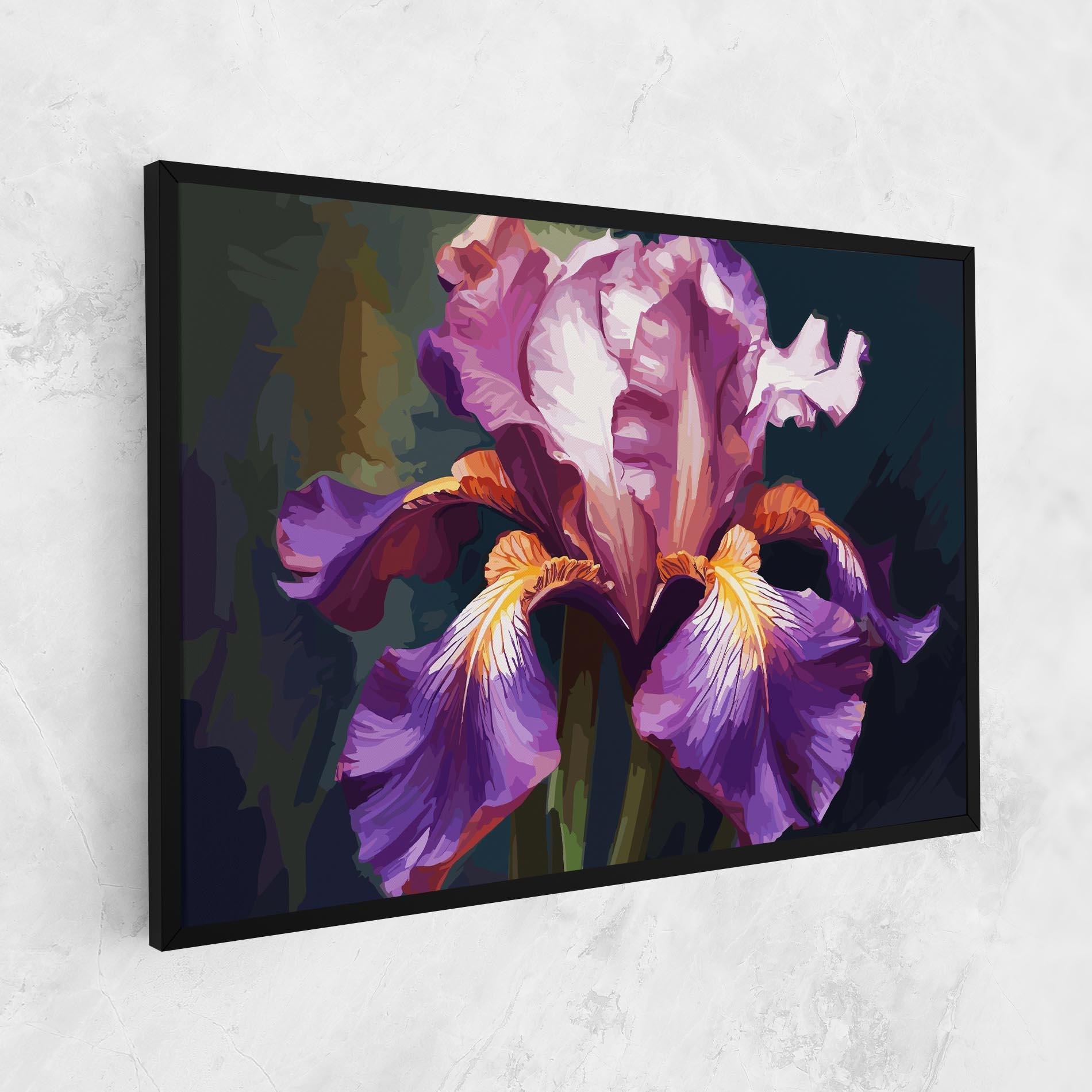 Vászonkép Purple Orange Iris Art mockup 1
