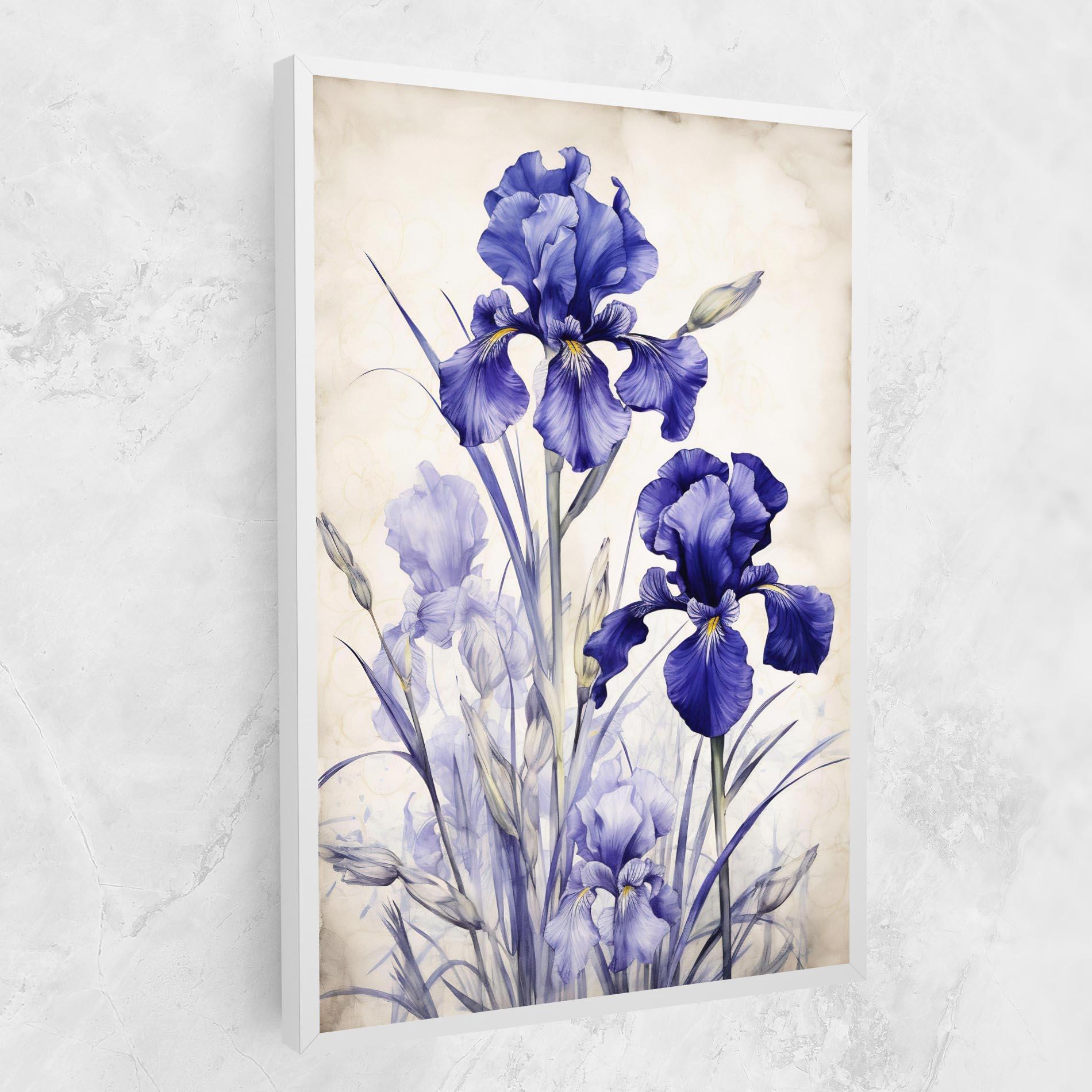 Vászonkép Irises Painting mockup 1