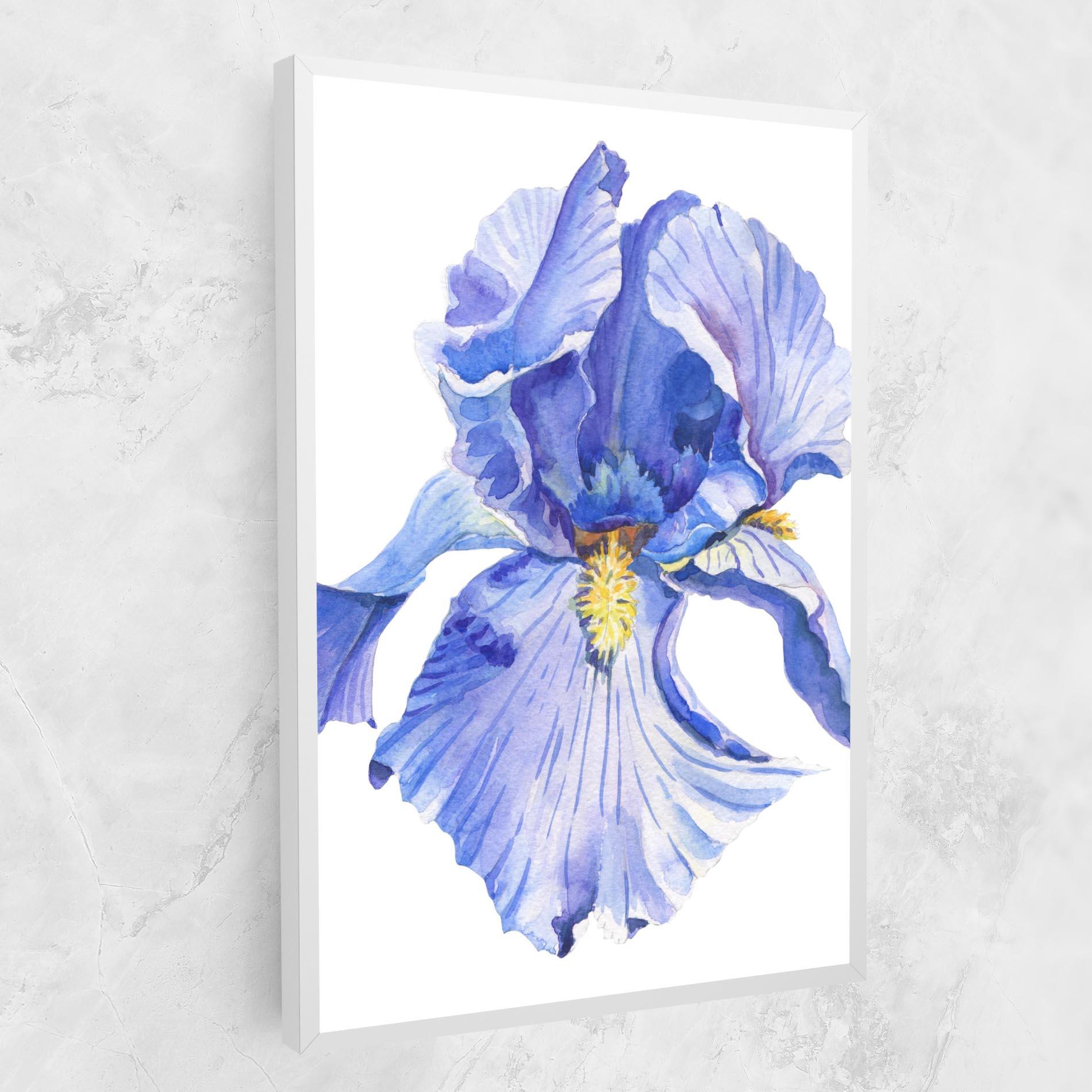 Vászonkép Purple Iris On White mockup 1