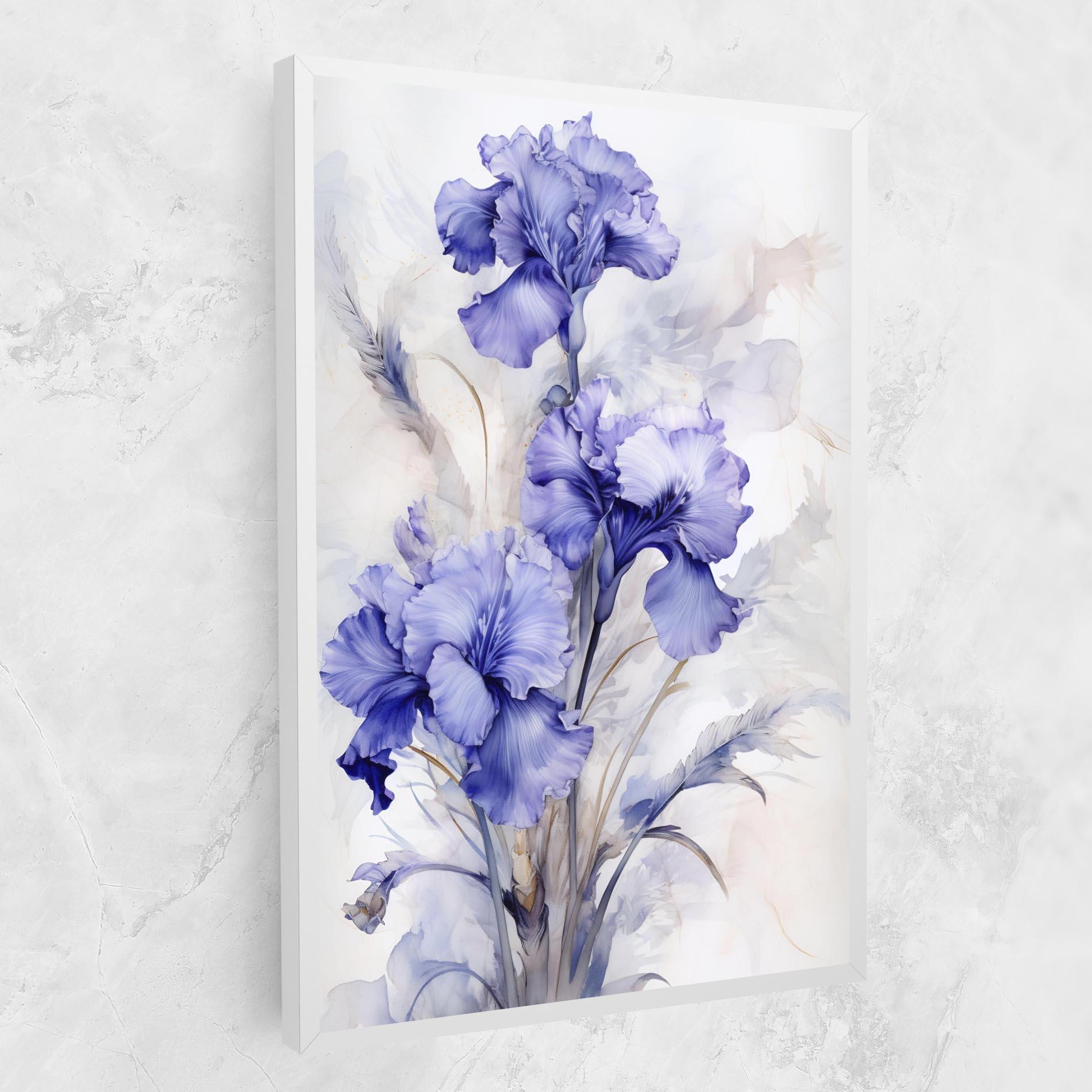 Vászonkép Purple Iris Painting mockup 1