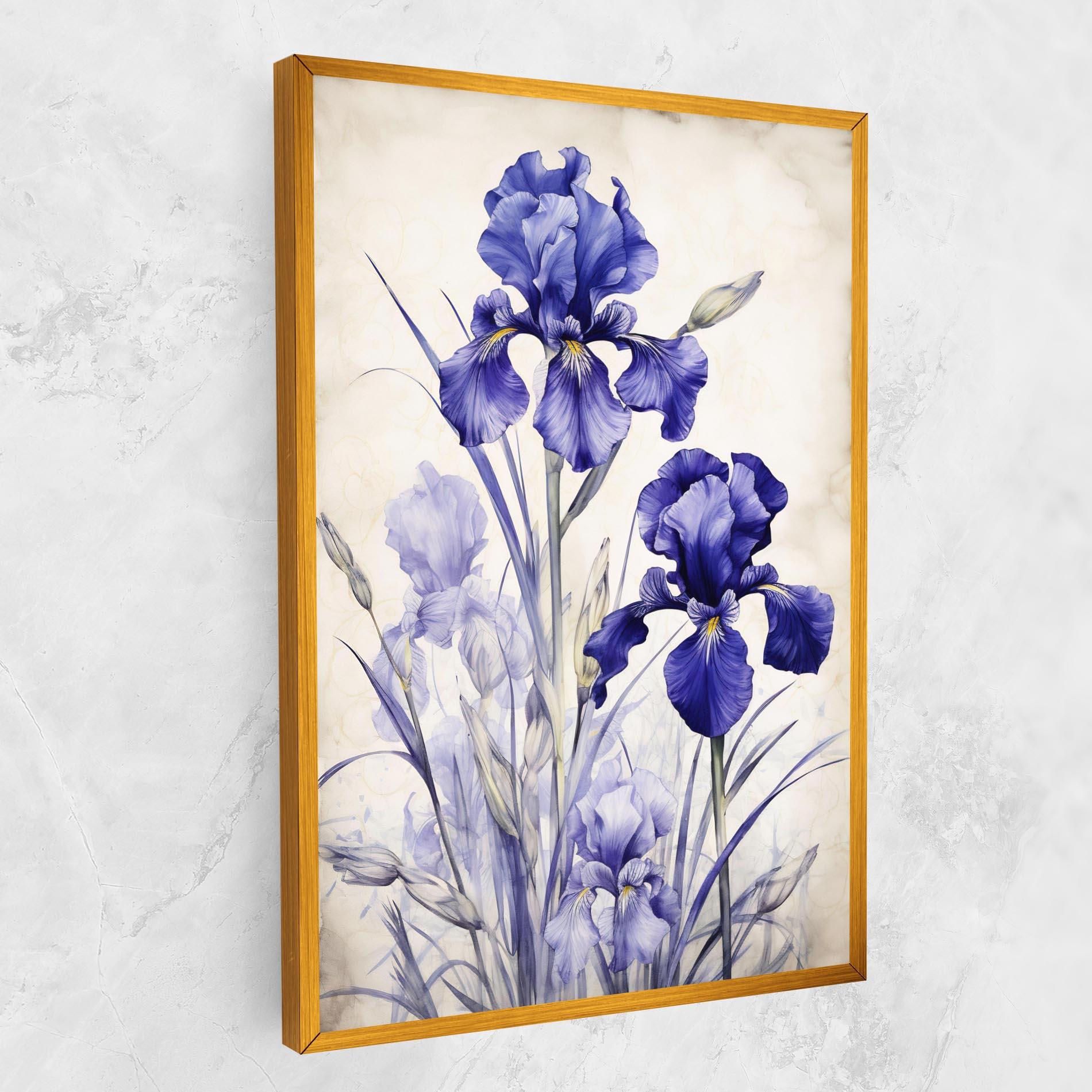Vászonkép Irises Painting mockup 1