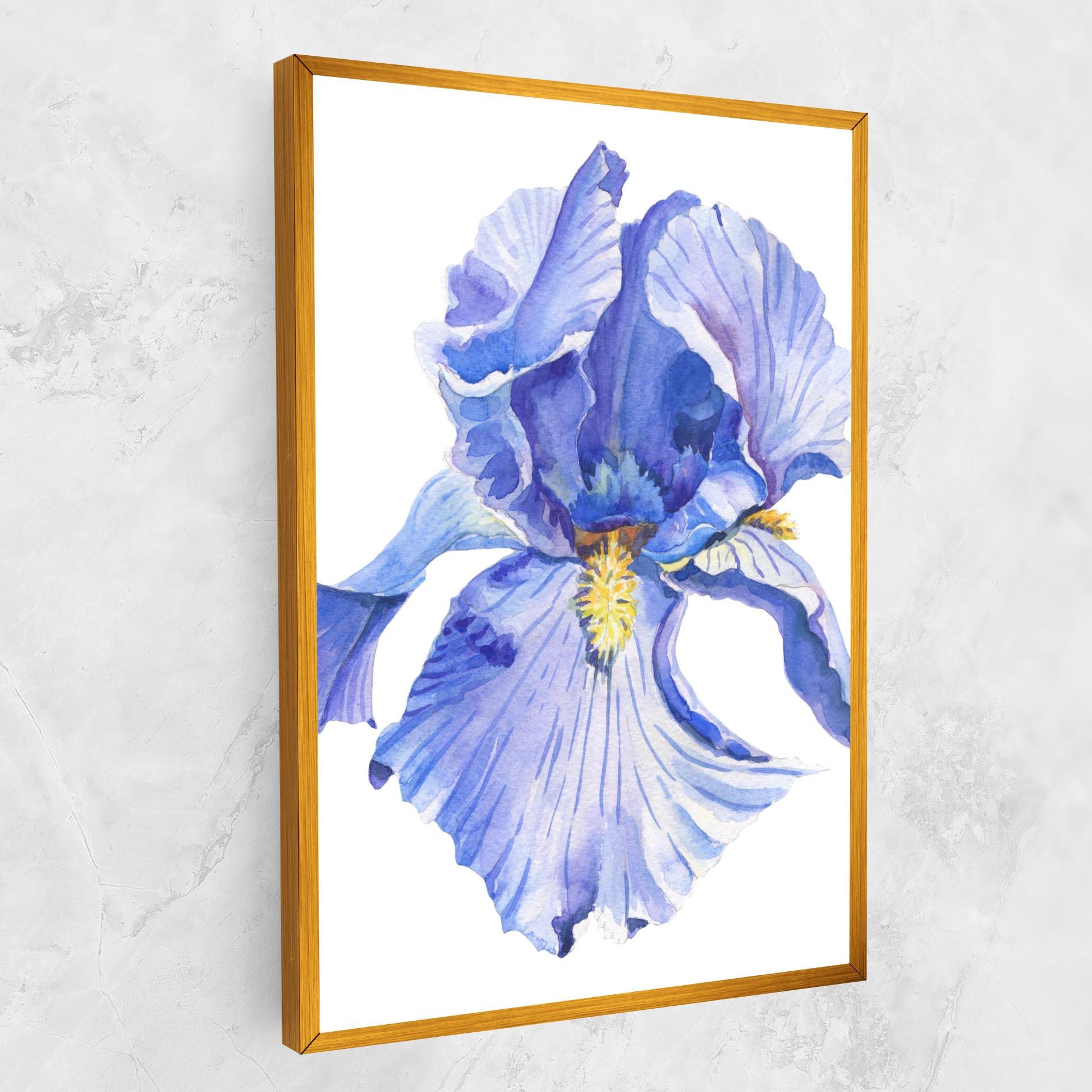 Vászonkép Purple Iris On White mockup 1
