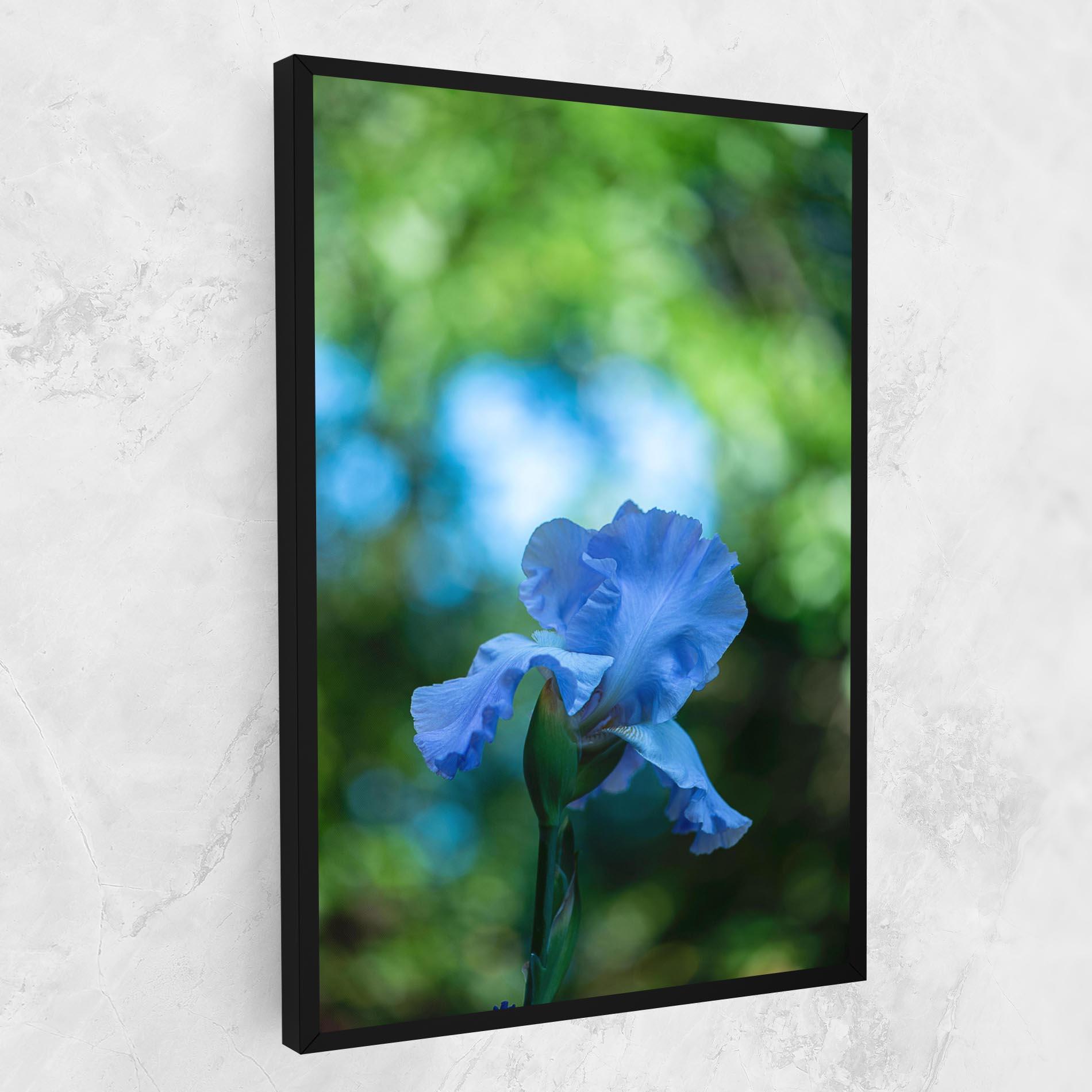 Vászonkép Blue Iris In The Garden mockup 1