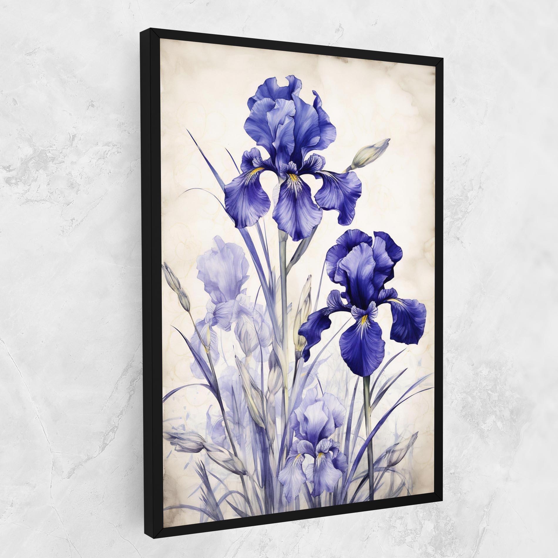 Vászonkép Irises Painting mockup 1
