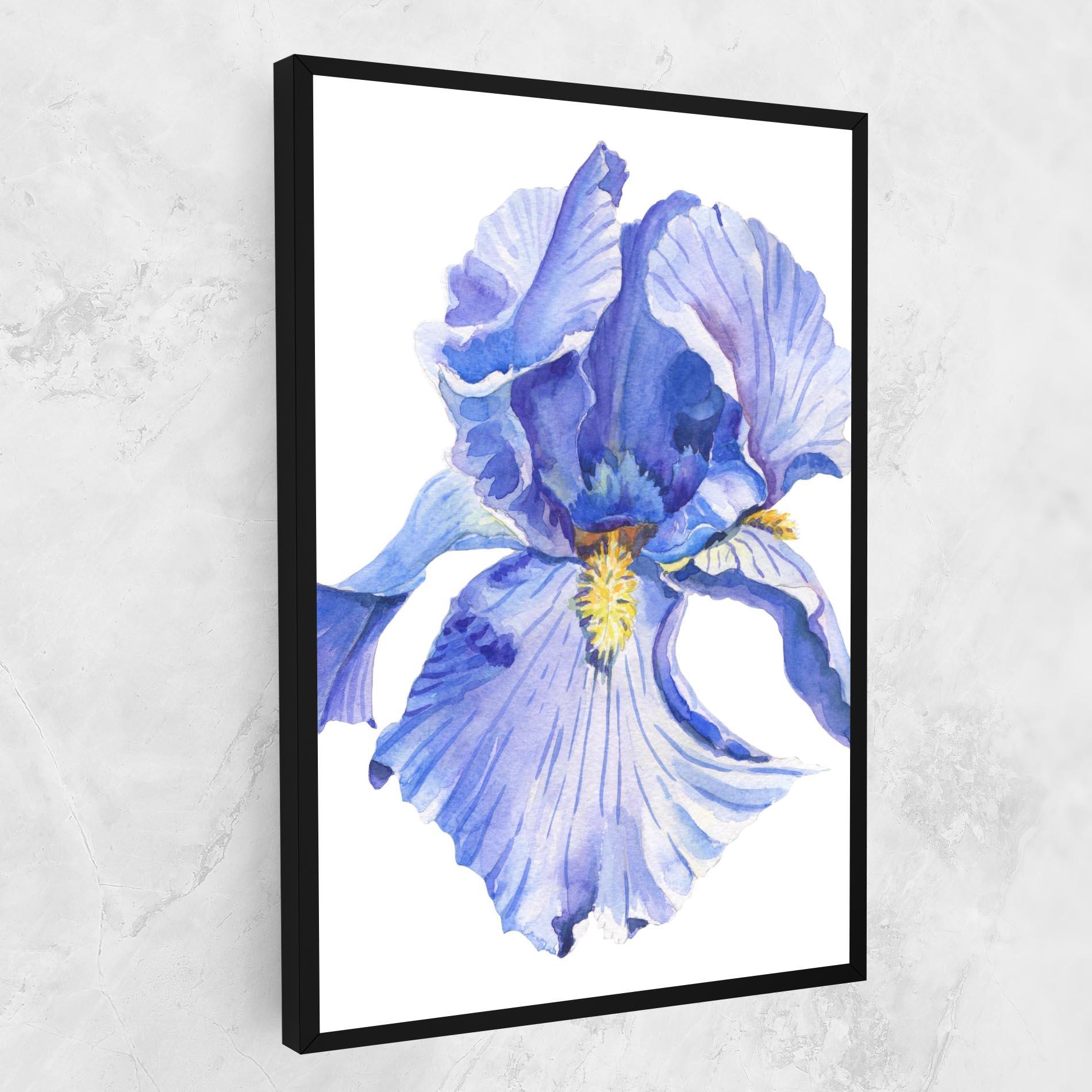 Vászonkép Purple Iris On White mockup 1